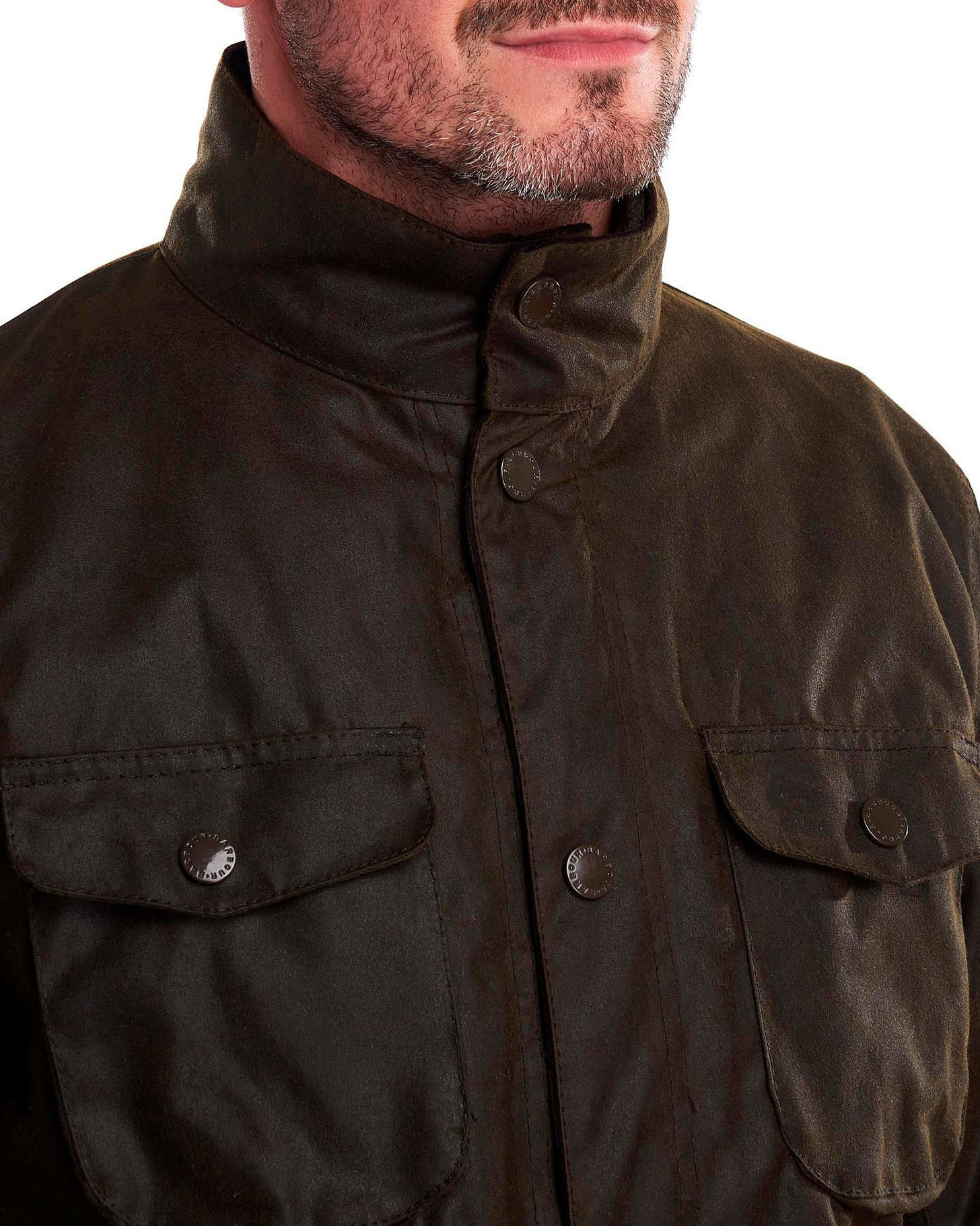 Barbour Ogstone Waxed Cotton verde scuro