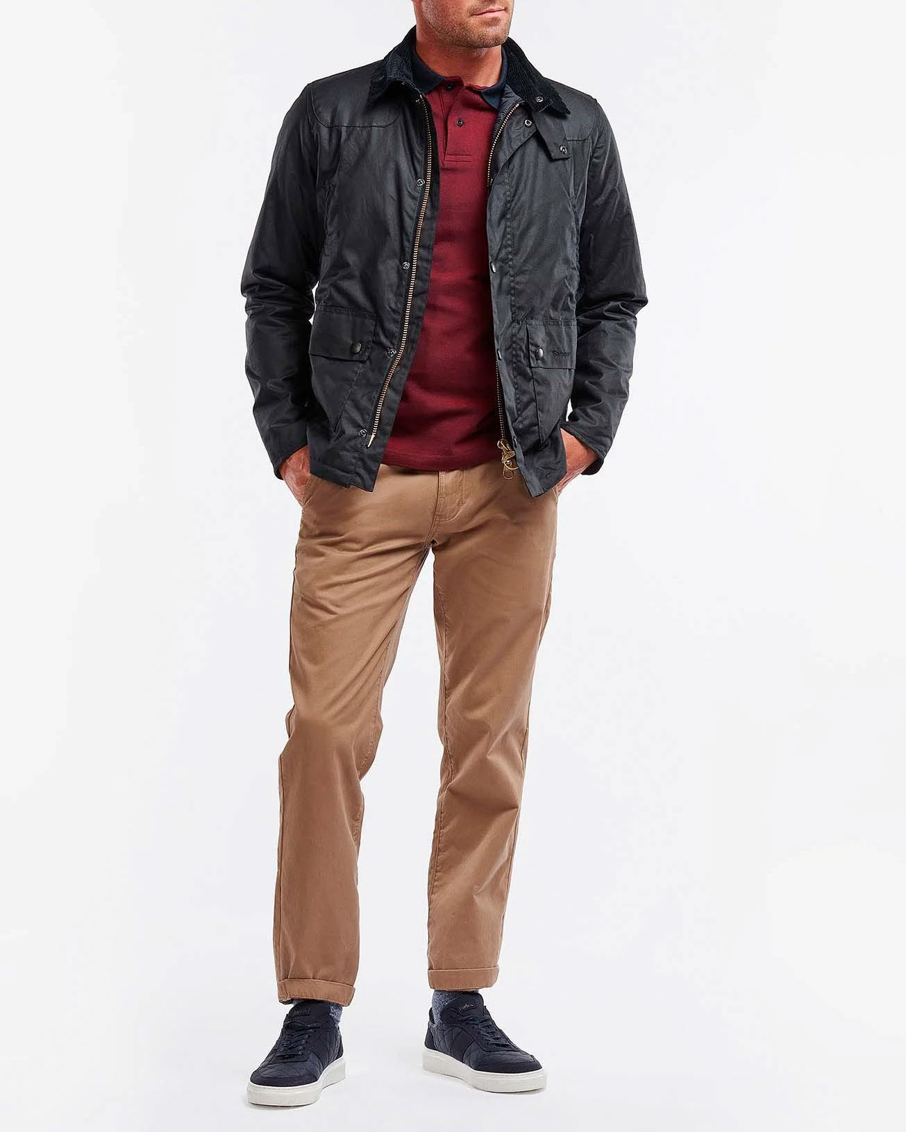 Barbour Reelin Waxed Cotton blu