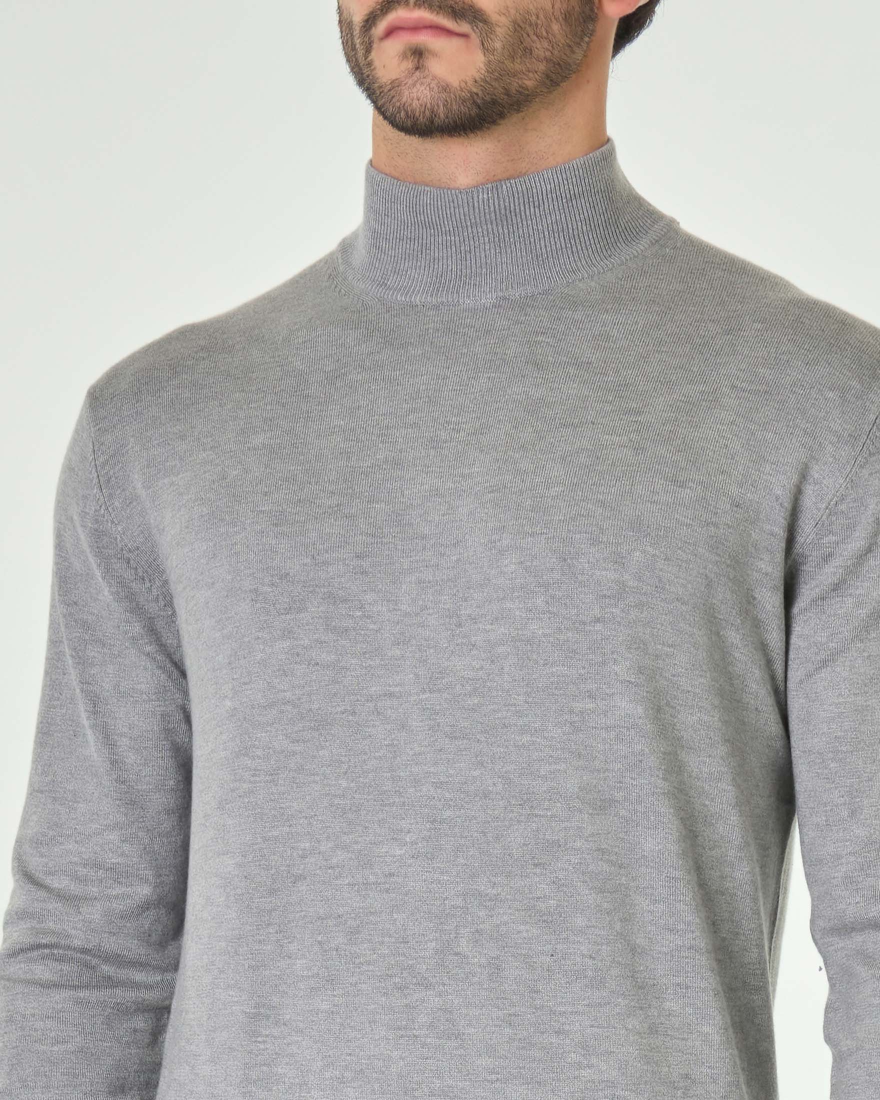 Lupetto Paul Baker grigio tinta unita