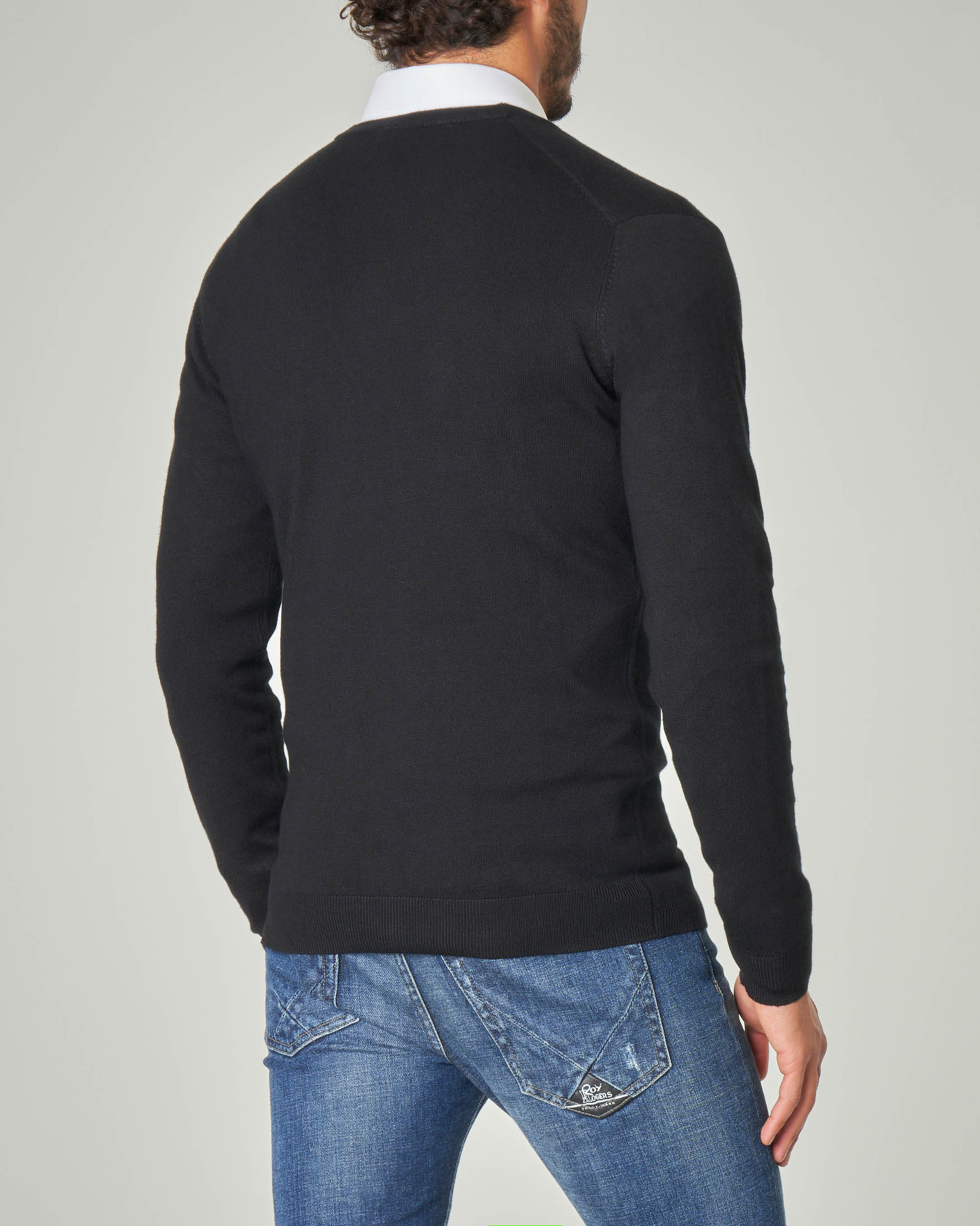 Cardigan Paul Baker nero in viscosa image