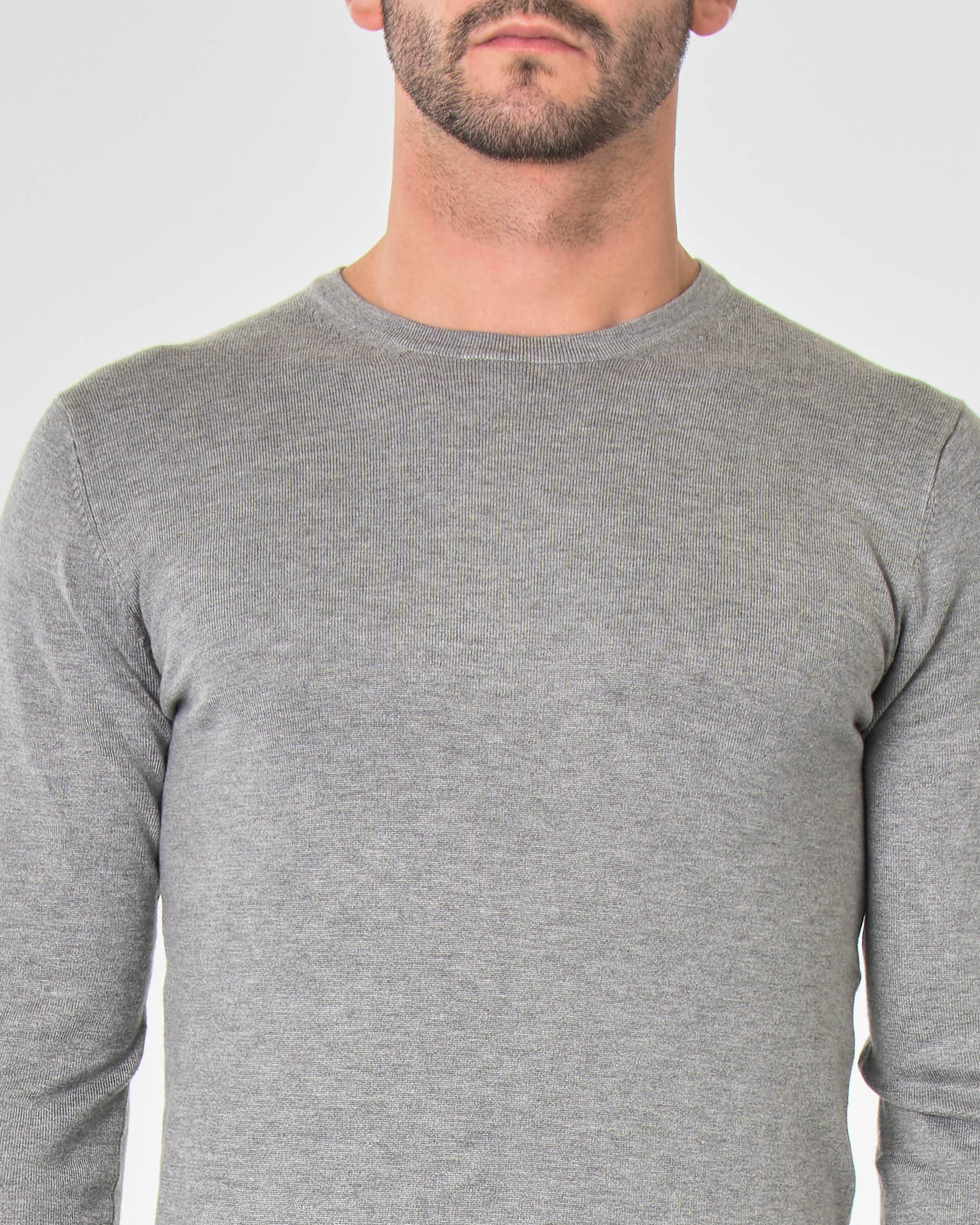 Maglia girocollo Paul Baker grigio chiaro tinta unita image