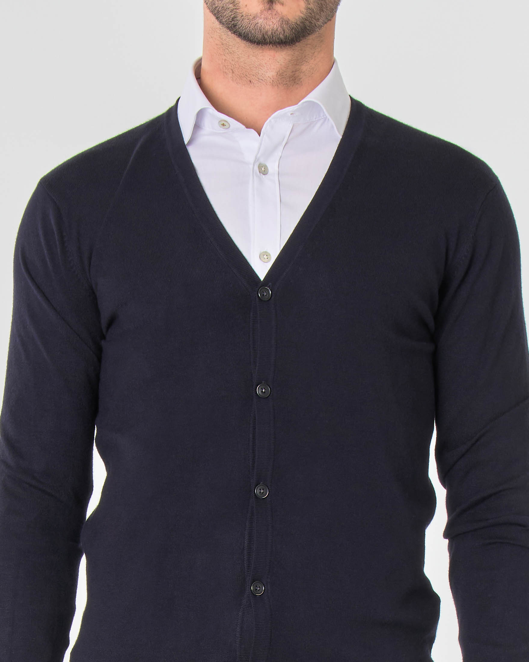 Cardigan Paul Baker blu in viscosa image