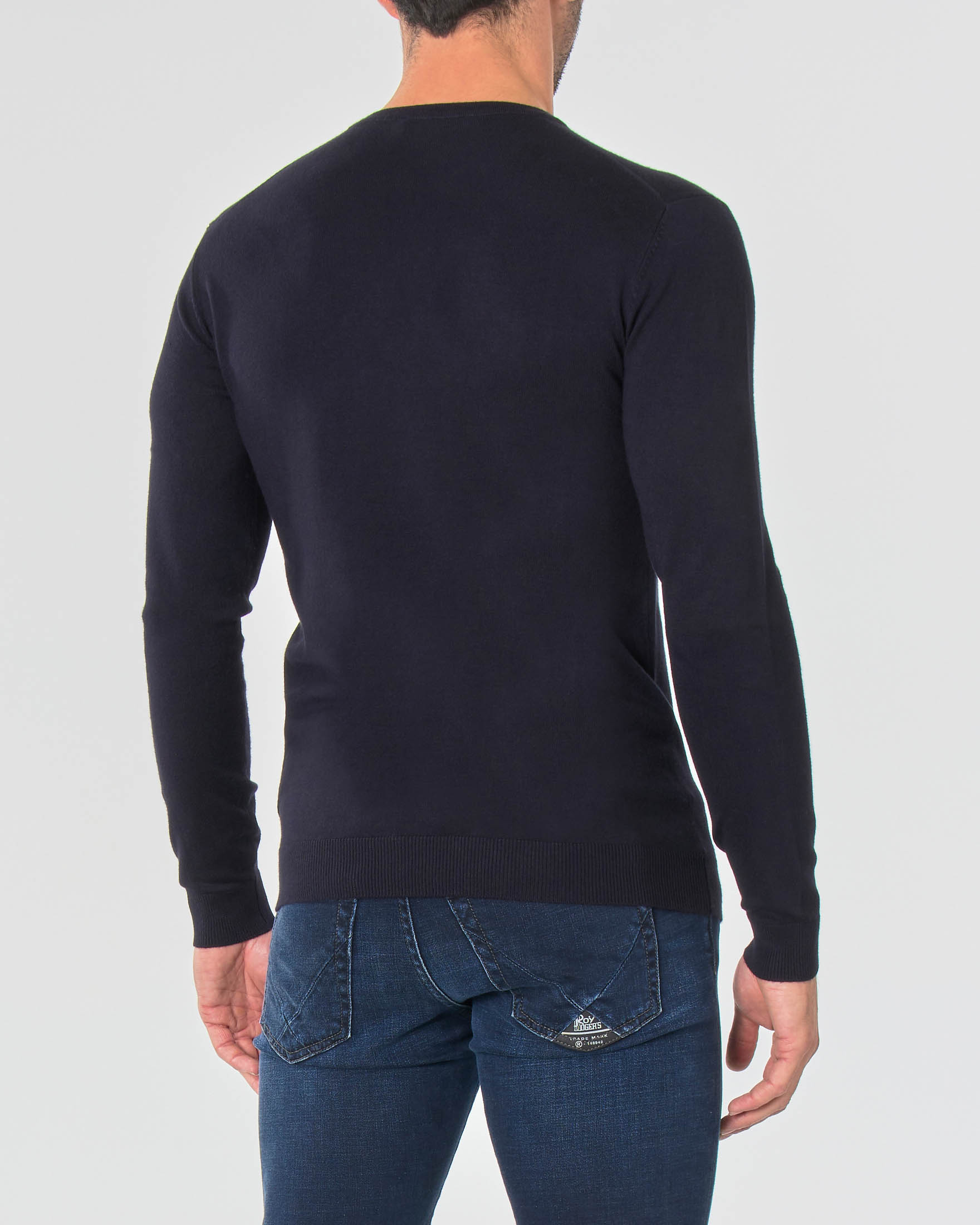 Maglia girocollo Paul Baker blu tinta unita