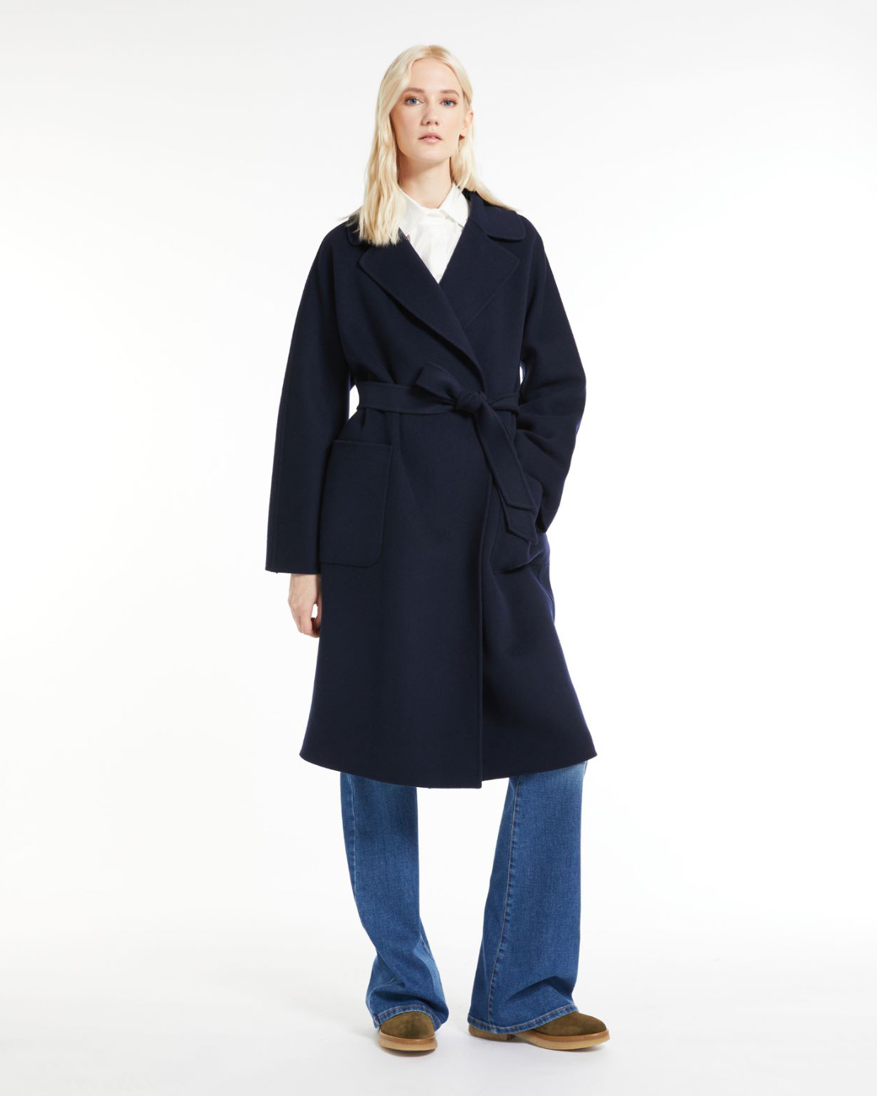 Cappotto blu outlet