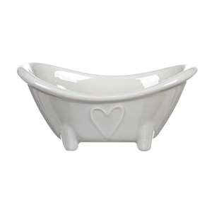 Porta Saponetta Bagno in Ceramica 7,5x14x6h Blanc Mariclò