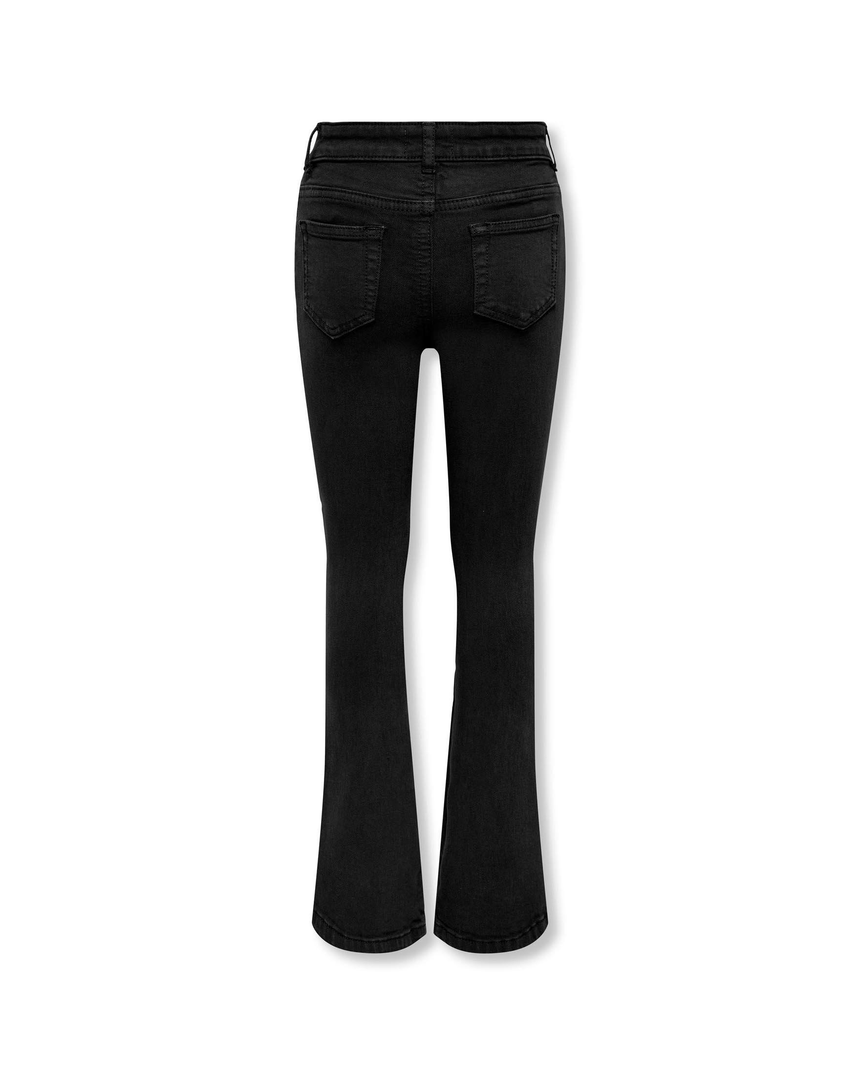 Pantaloni Zampa Pantaloni Neri Con Spacchi Laterali Bershka