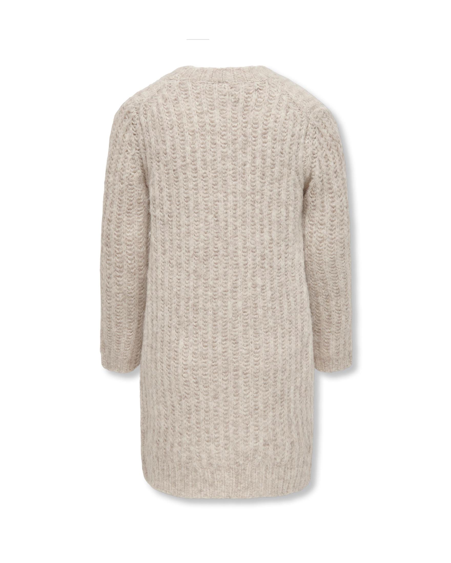 Cardigan lungo beige in misto lana a punto pannocchia 8-14 anni