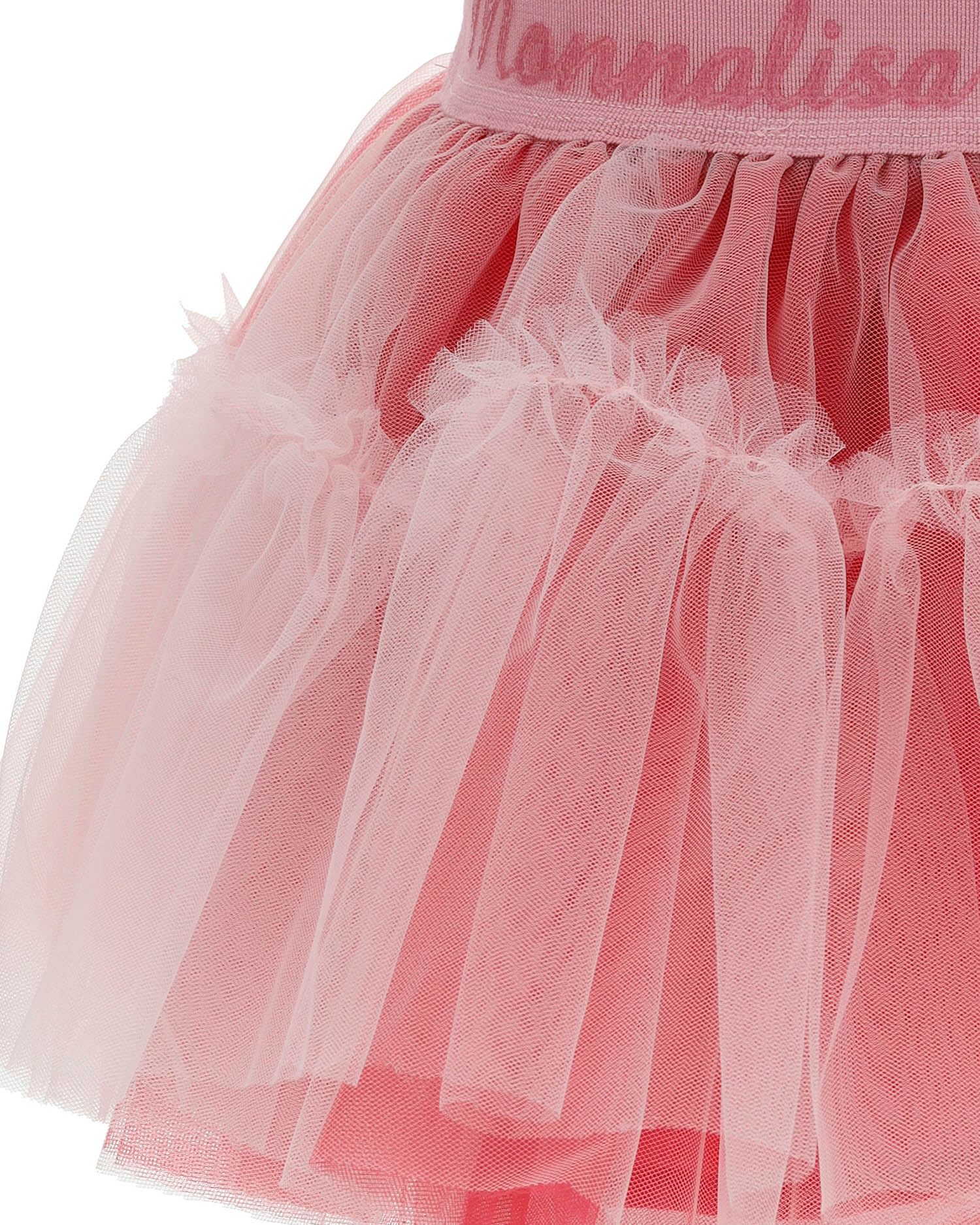 Gonna corta in tulle rosa antico 18-36 mesi