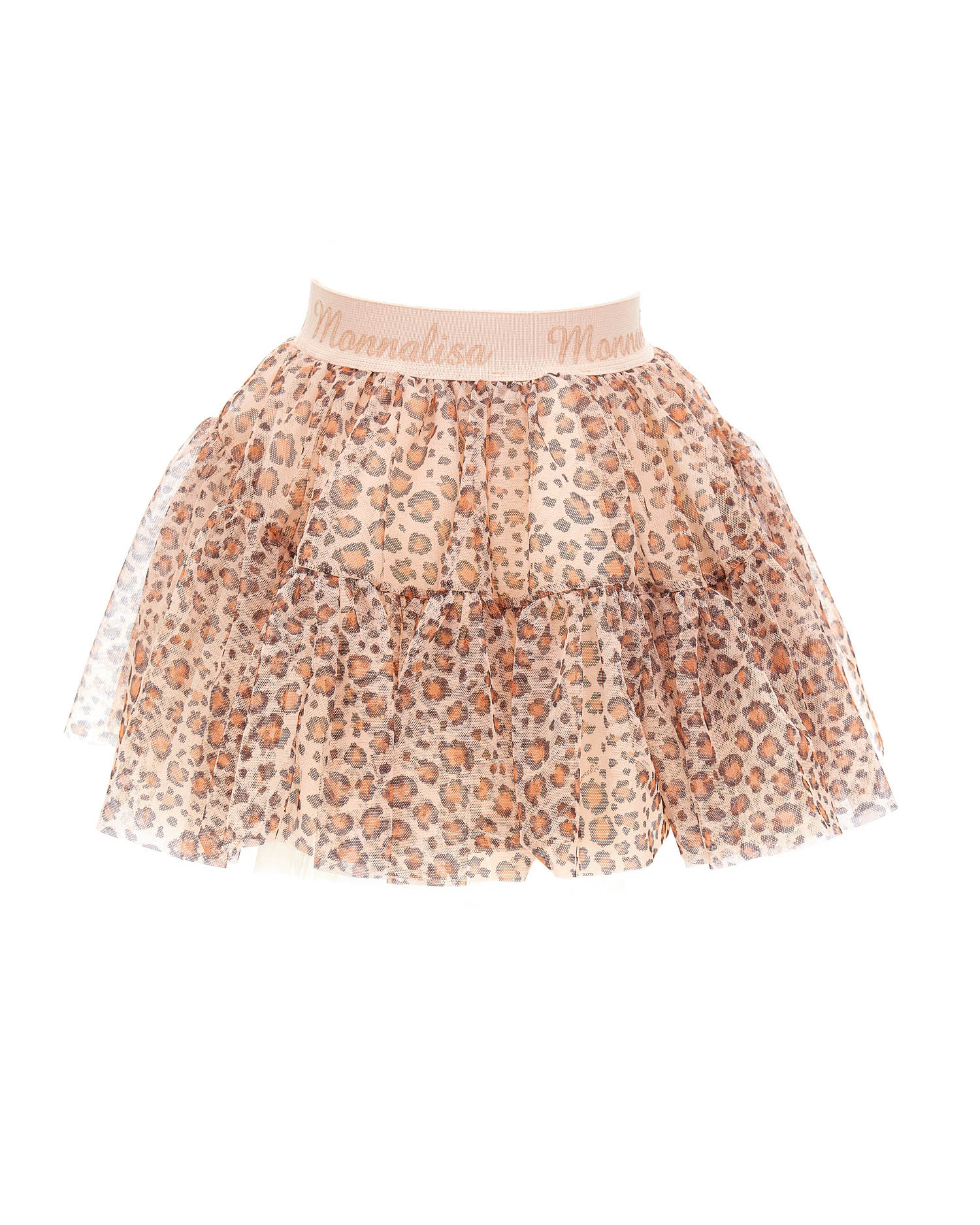 Gonna Monnalisa in tulle con stampa animalier Monnalisa