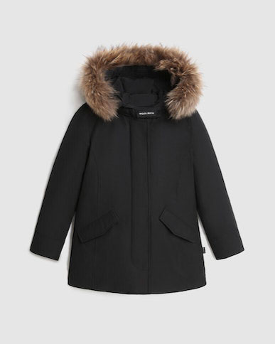 Arctic Parka Woolrich nero con pelliccia racoon staccabile