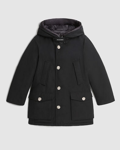 Arctic Parka Woolrich nero con cappuccio 