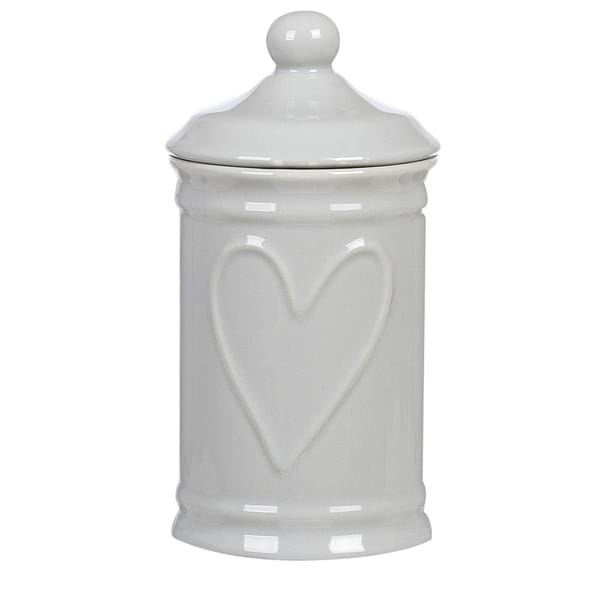 Barattolo Bagno in Ceramica con Coperchio d.8,5 h.15 Blanc Mariclò