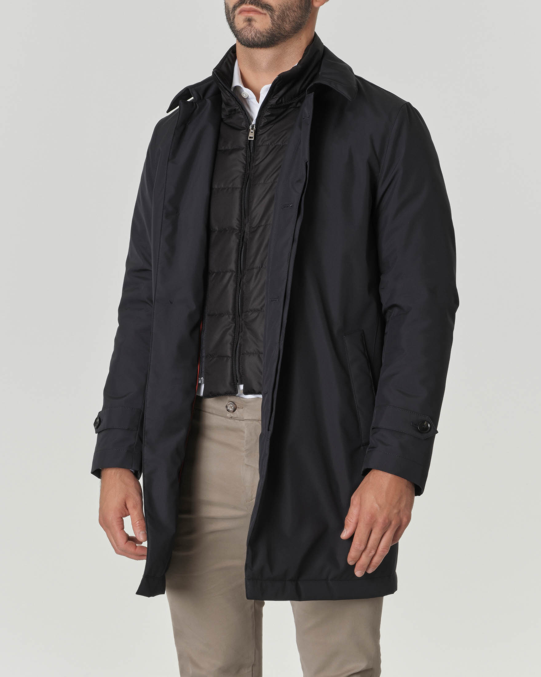 Giacca Impermeabile Trench Impermeabile Uomo Blu TRENCH UOMO BLU