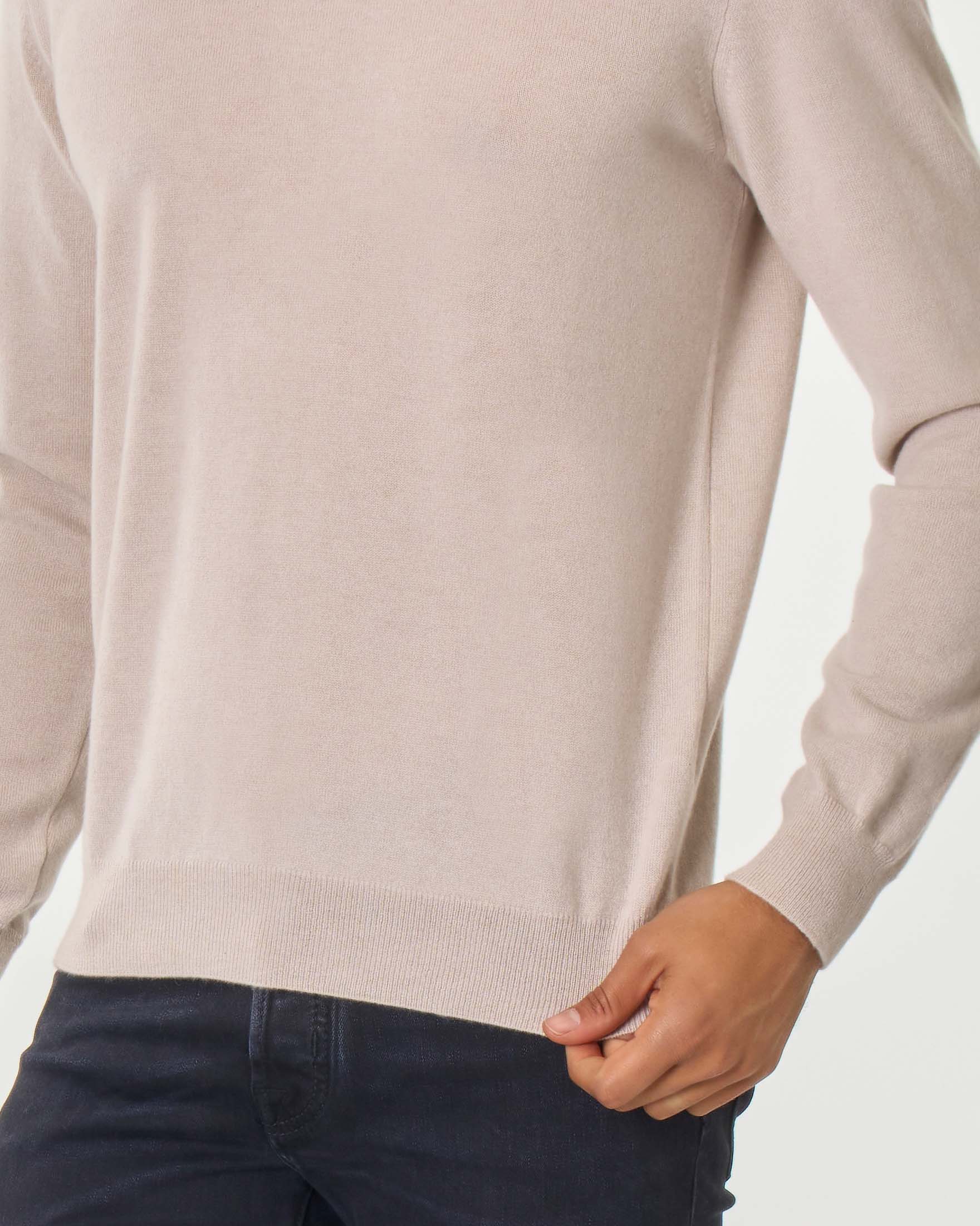 Maglia Pellizzari beige girocollo in puro cachemire image