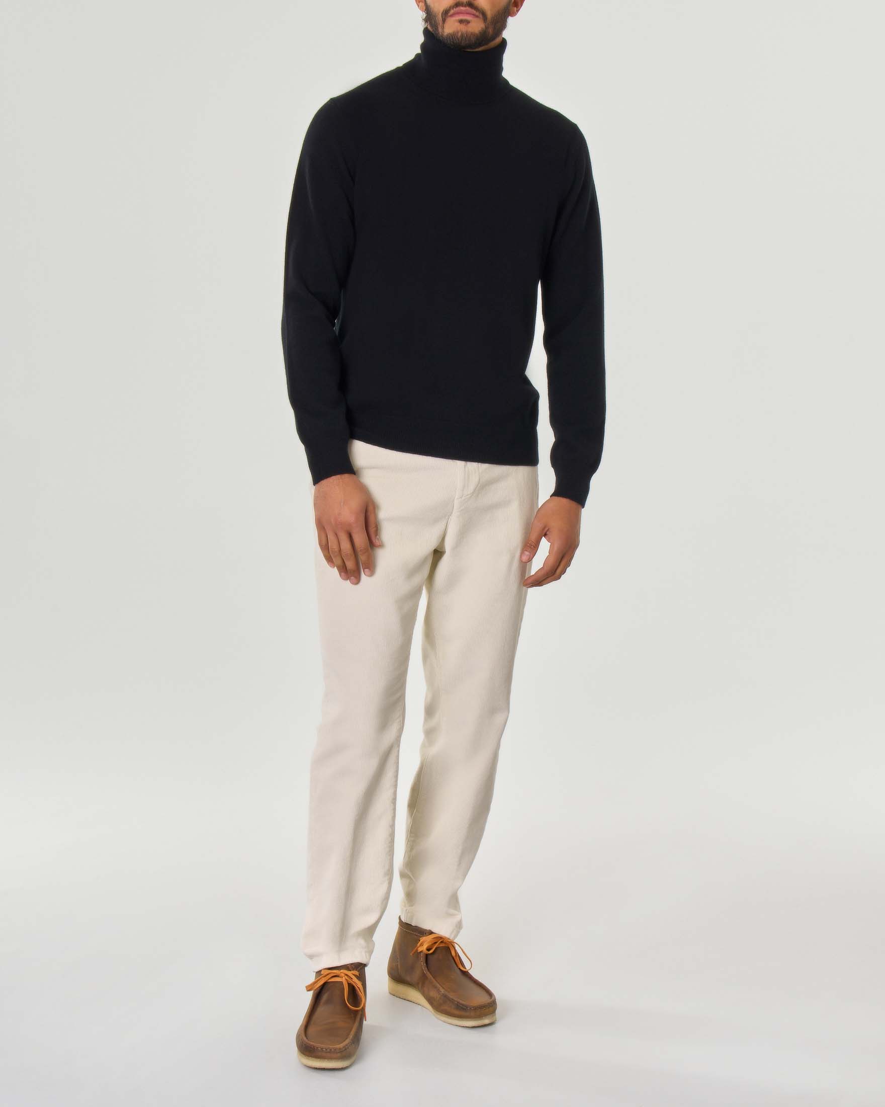 Dolcevita Pellizzari nero in puro cachemire