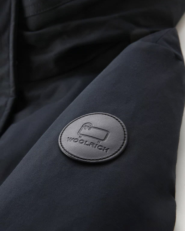 Boulder Parka blu con fodera interna al cappuccio in ecopelliccia tono su tono