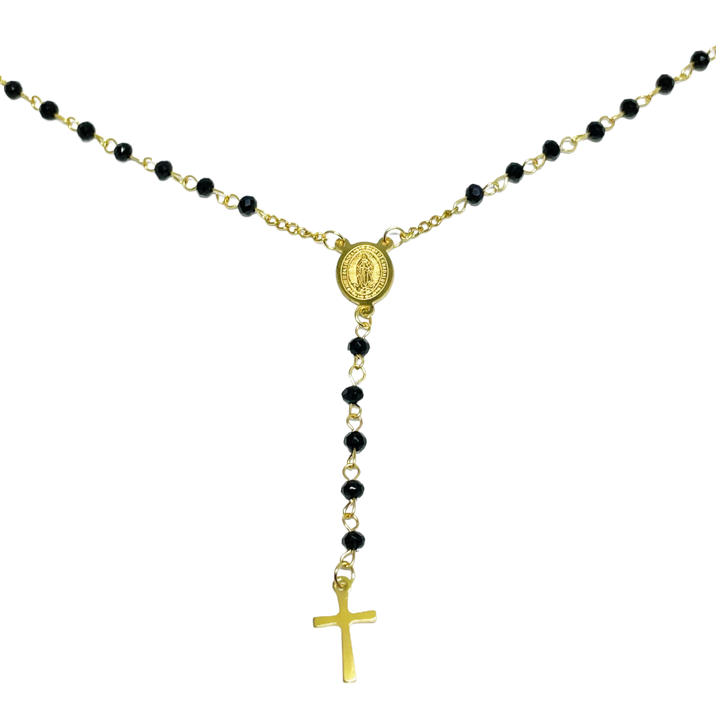 collana rosario a catena con perle alternate - nicandra-accessori