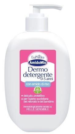 EUPHIDRA AMIDOMIO DERMODETERGENTE 0/5 ANNI ALL'AMIDO DI RISO DELICATO E  PROTETTIVO PER LA PELLE SENSIBILE DEL NEONATO E DEL BAMBINO