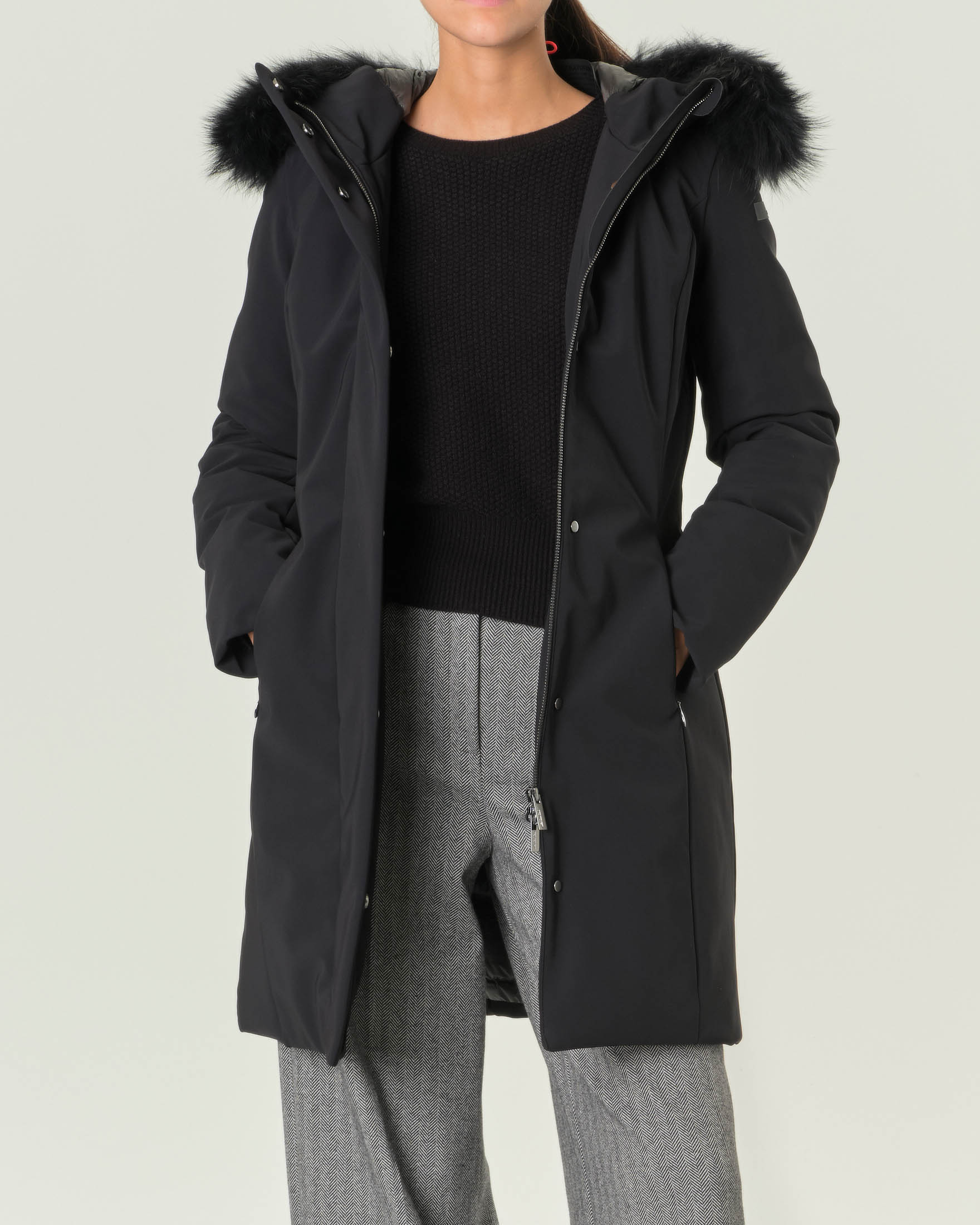 Cappotto nero donna best sale