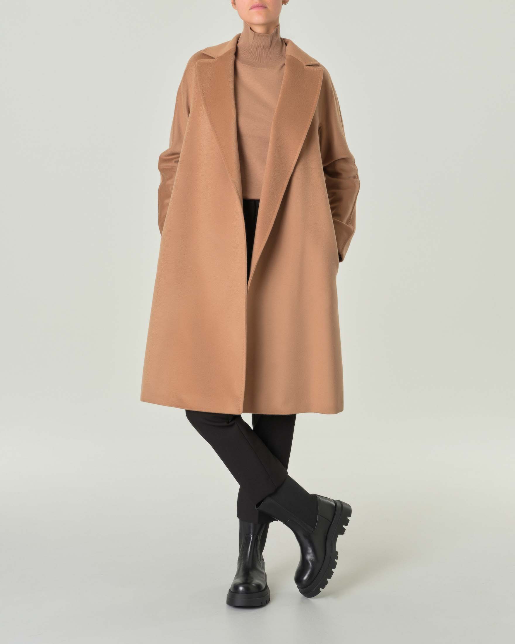 Cappotto donna lana cammello