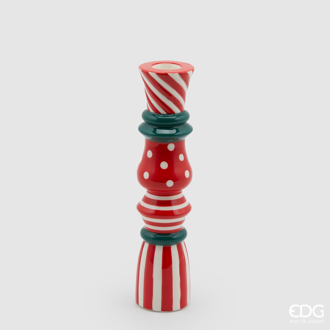 Portacandela Christmas d.6 h.19,5 Edg