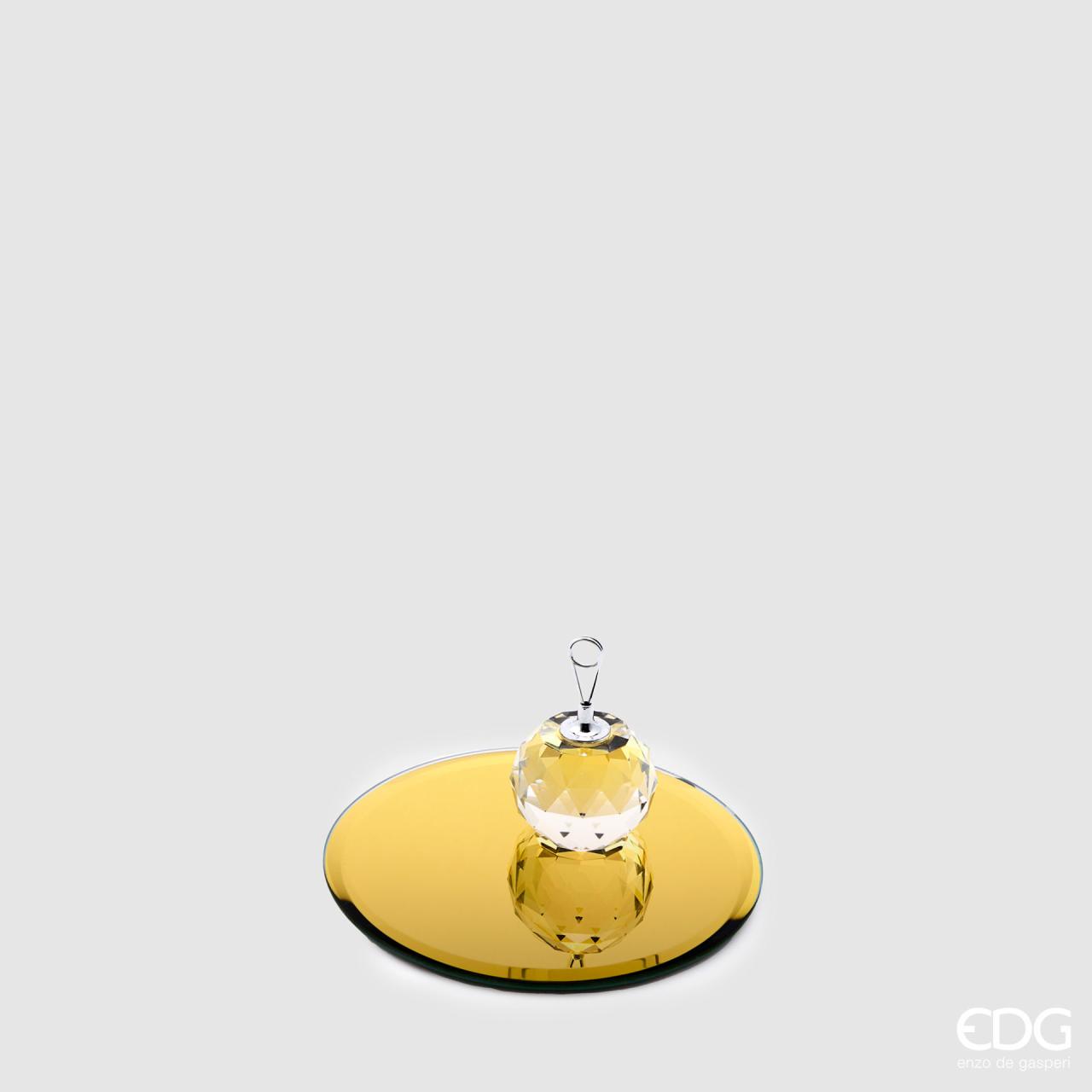 Portacandela a Specchio Rotondo Oro d.12 Edg