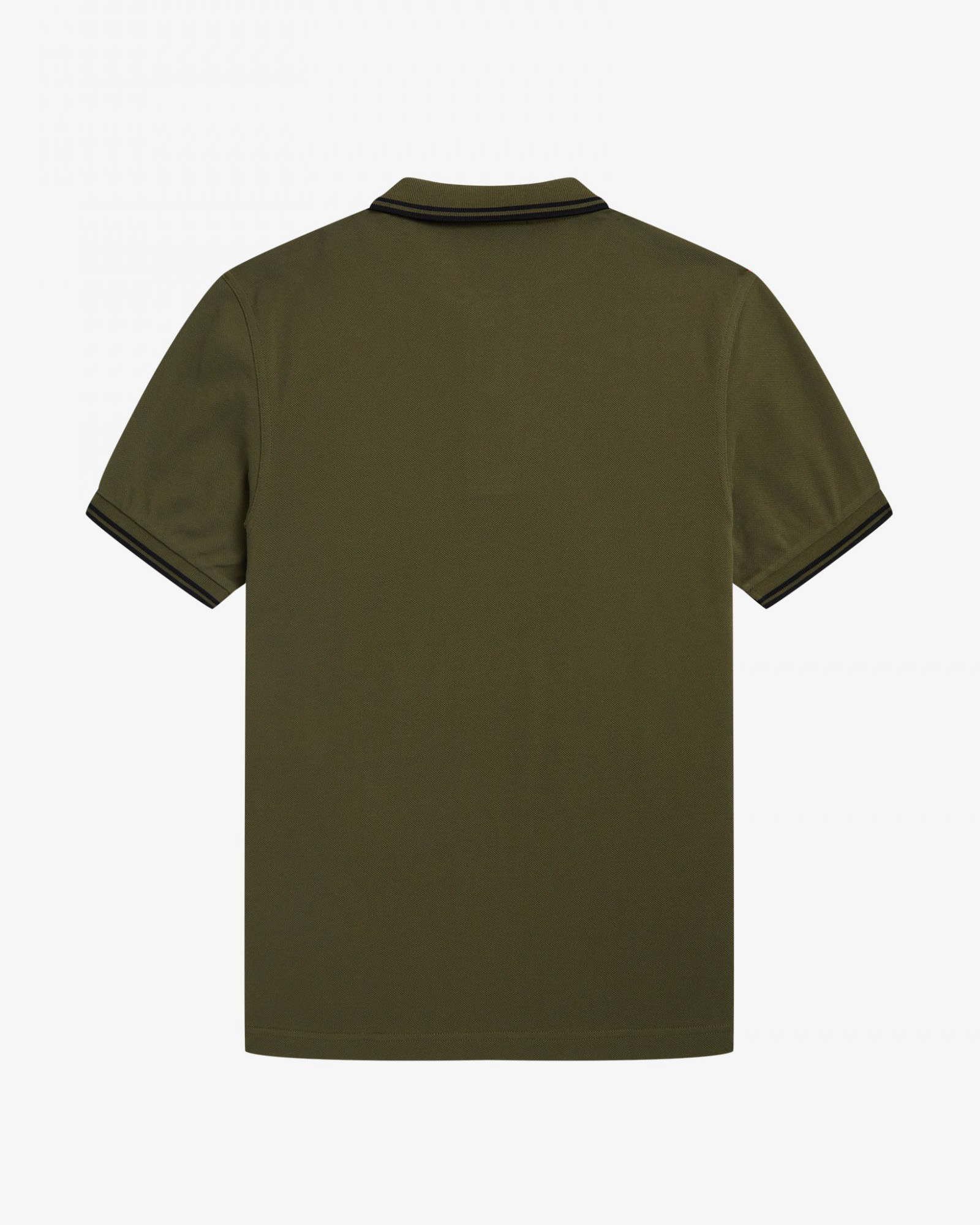 Polo verde militare con bordino nero