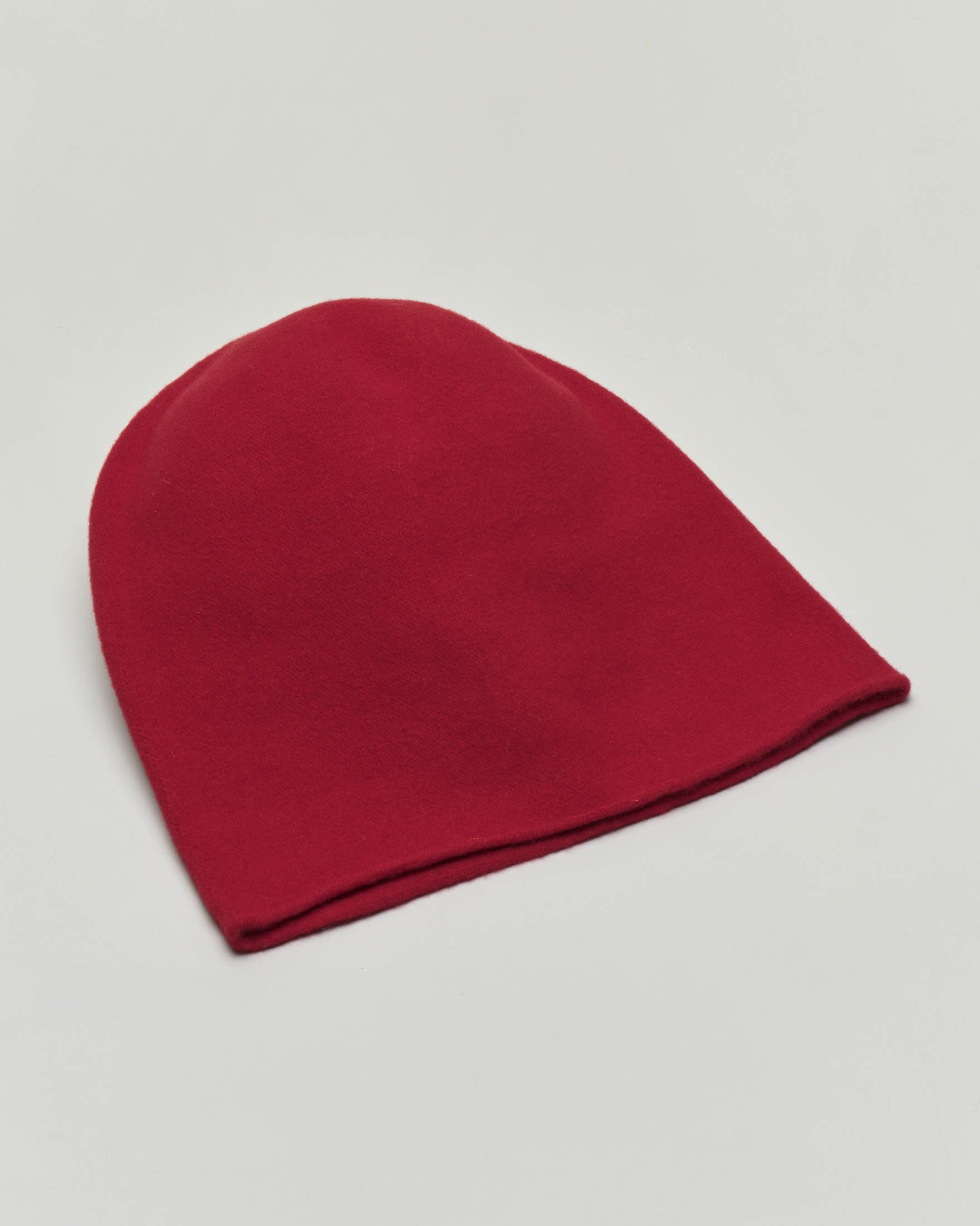 Beanie rosso in pura lana