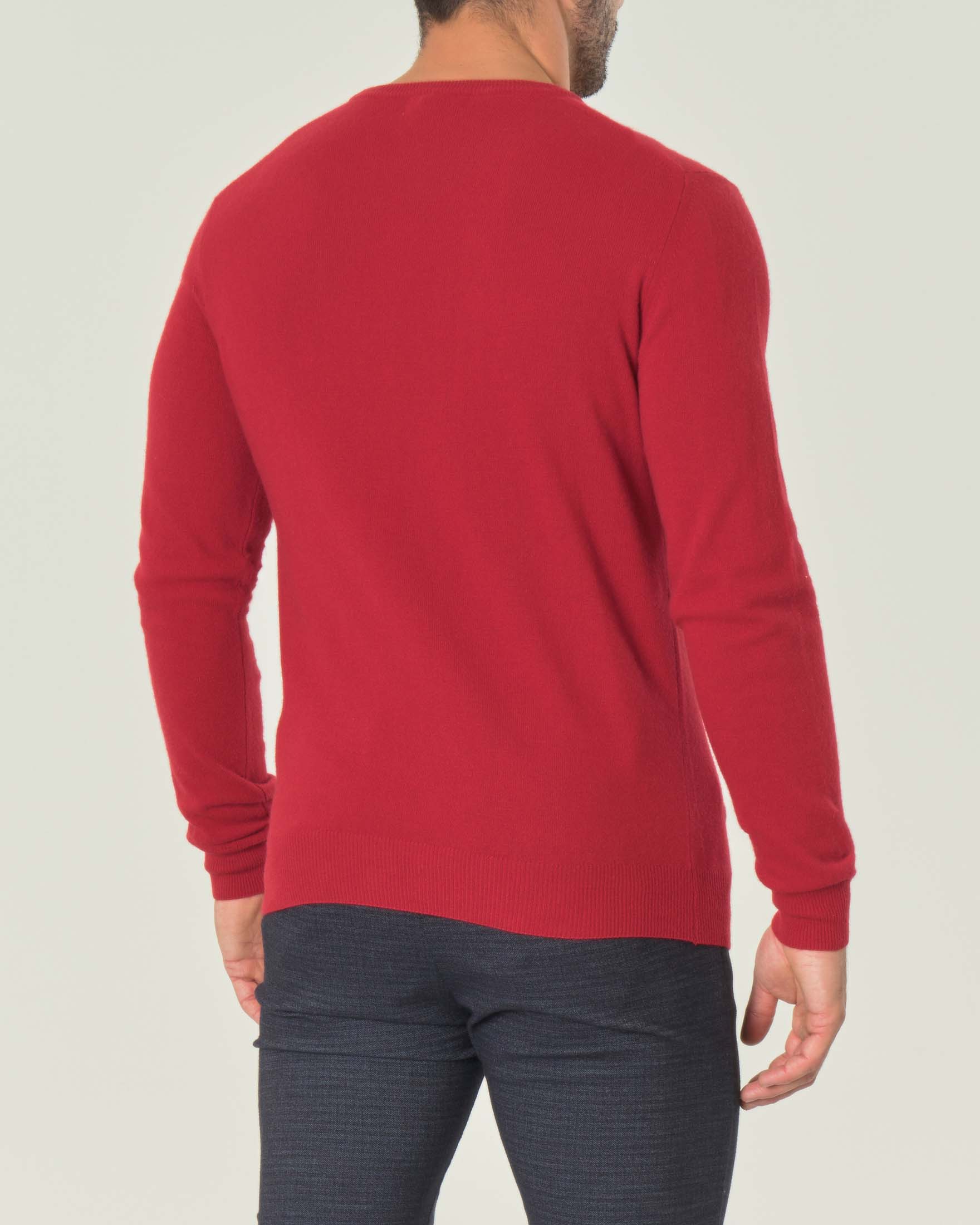 Maglia girocollo Ashki.i rossa in misto lana e cachemire