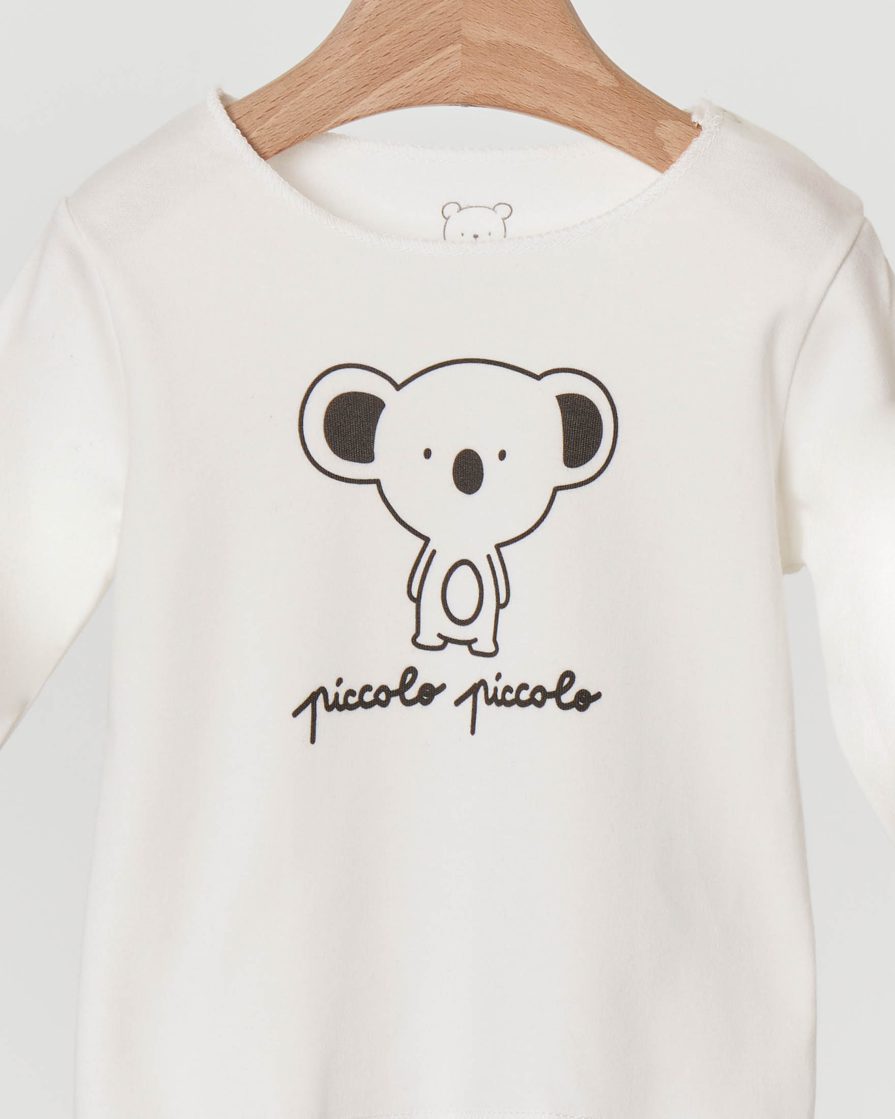 T-shirt bianca manica lunga con koala e scritta 6-18 mesi image