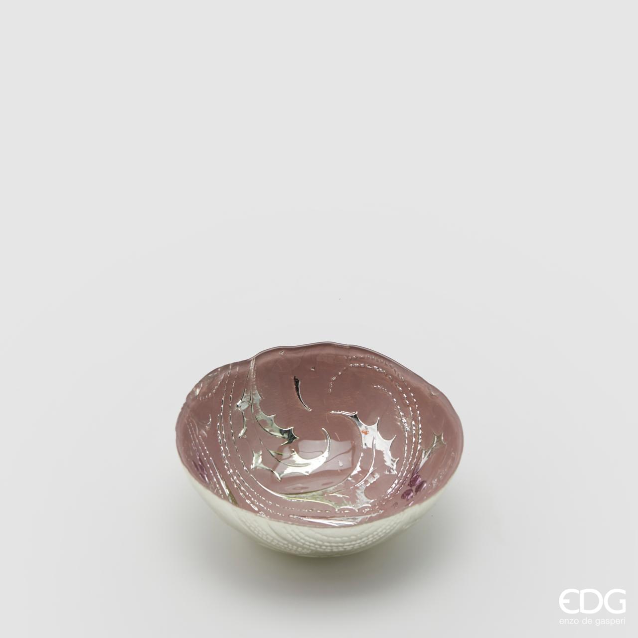 Piatto Bisanzio Agrifoglio in Vetro d.15 h.6 Edg