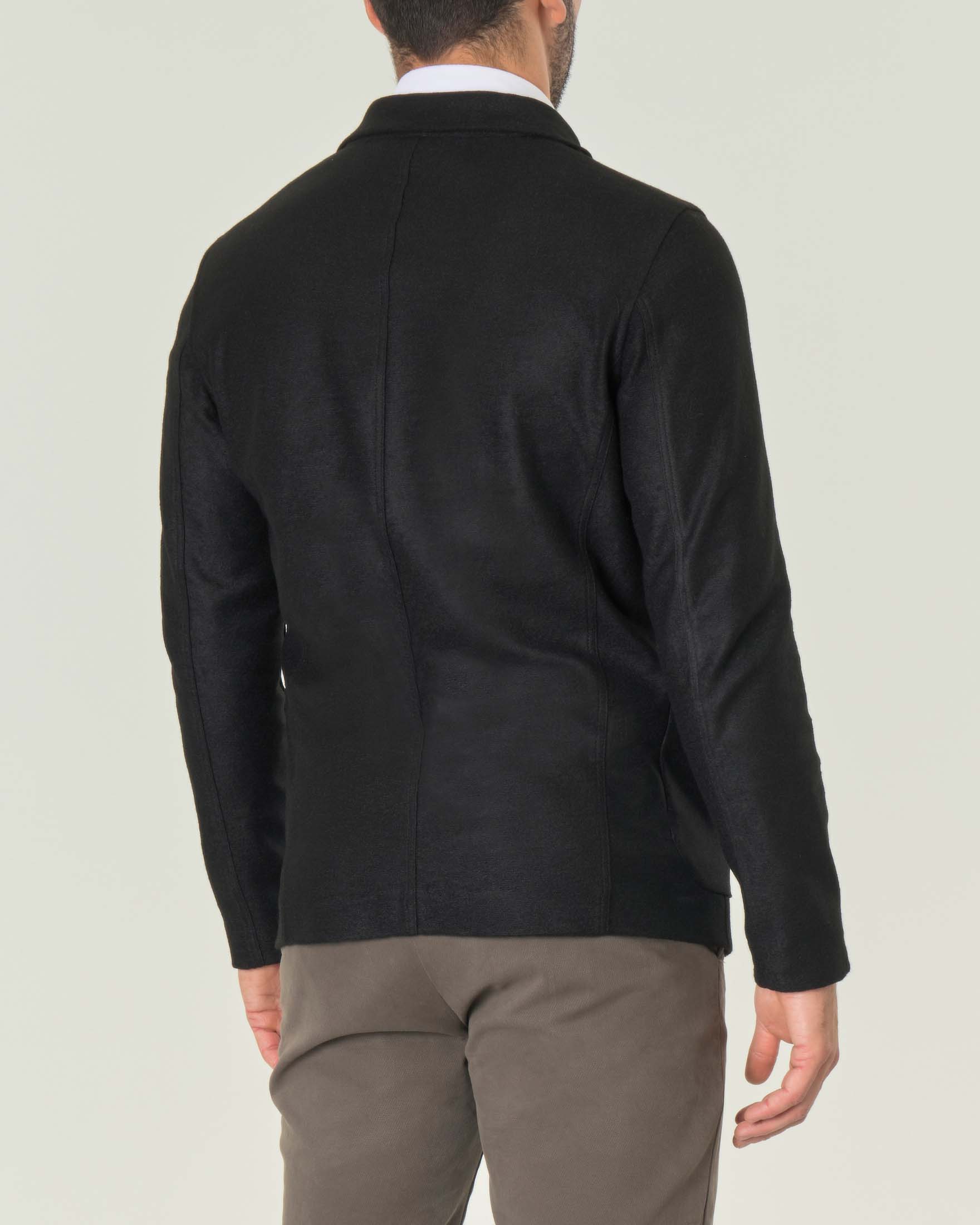 Giacca maglia Paul Baker nera in misto lana