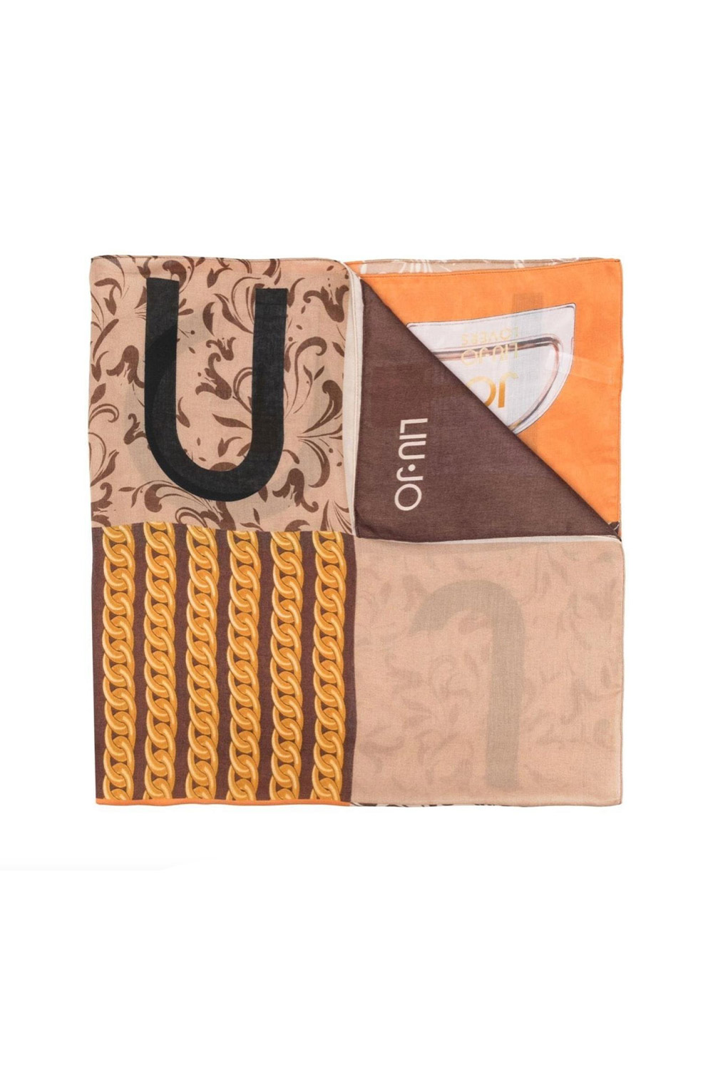 Patchwork Print Foulard with Liu Jo Logo 2F2054T0300 Miotto Donna