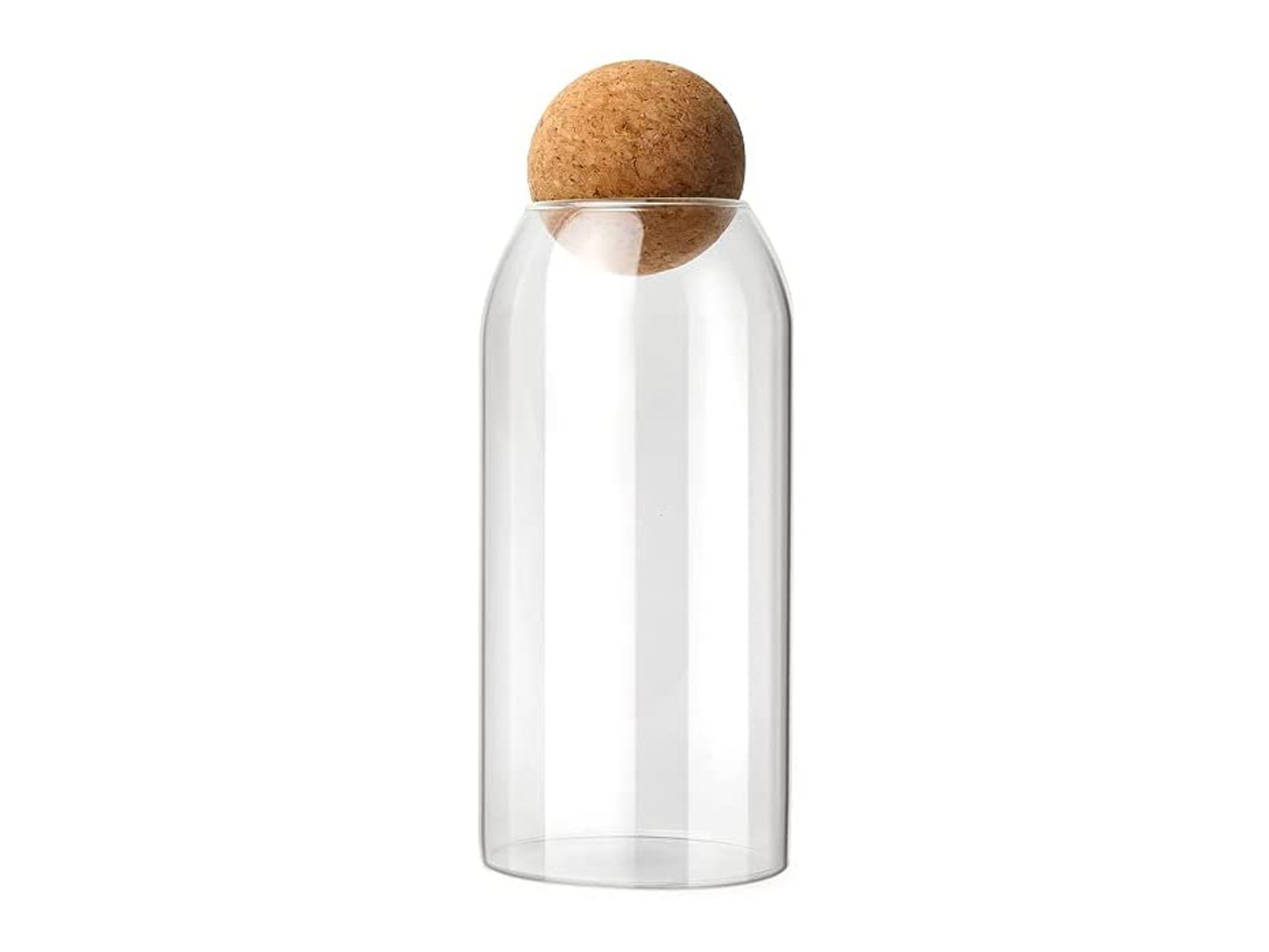 Barattolo In Vetro Borosilicato Da 800ml Con Coperchio In Legno, Contenitore Ermetico Per Cucina, Per Riso, Pasta, Biscotti E Caramelle