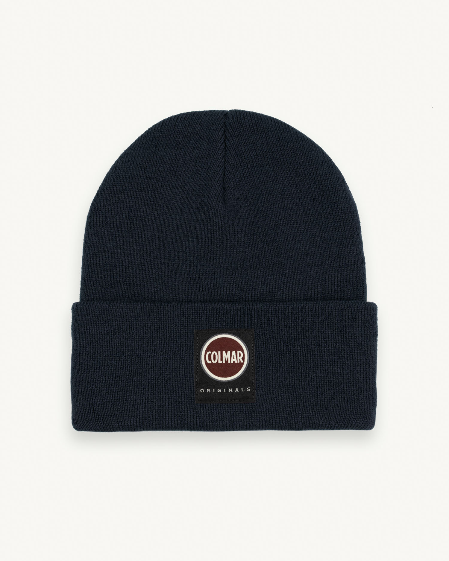 Berretto Colmar Originals blu notte con risvolto e logo patch Colmar Originals applicato