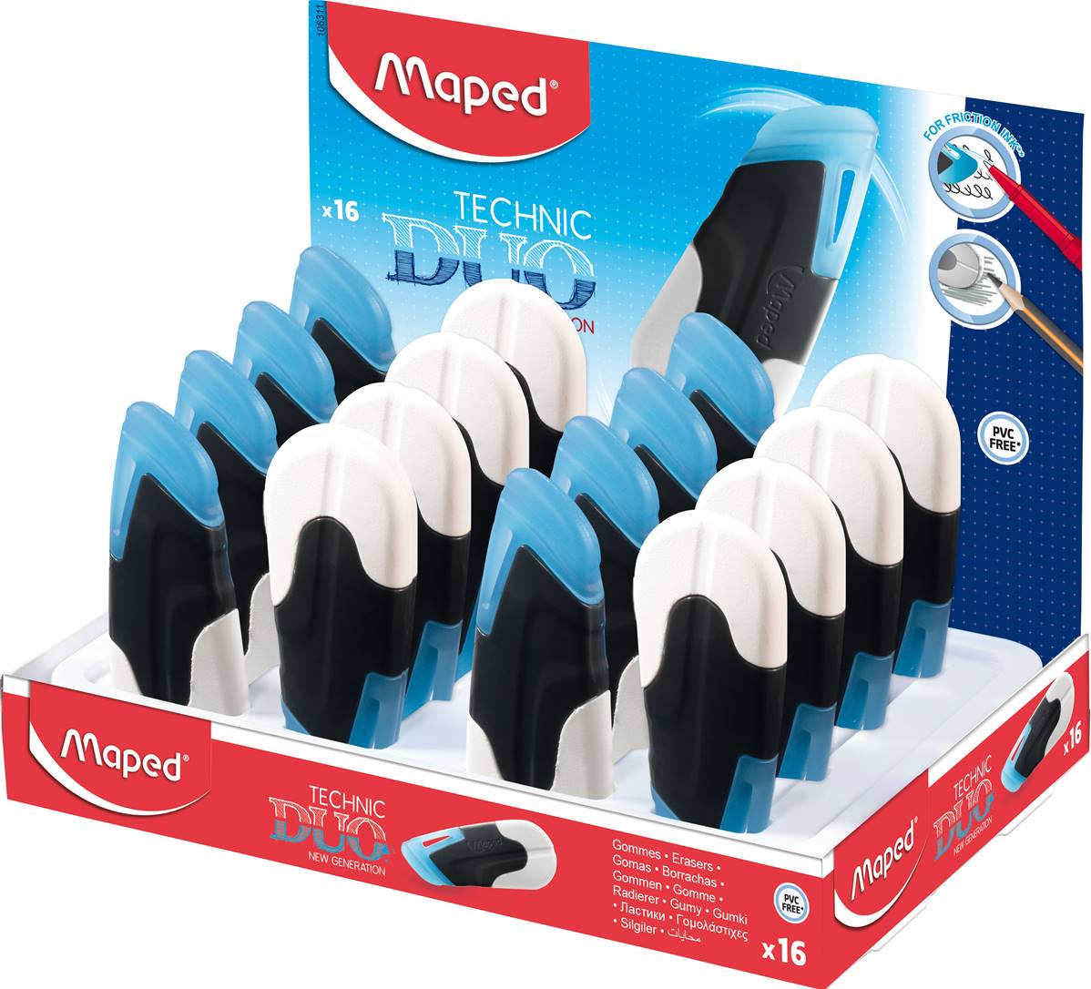 MAPED Gomma TECHNIC DUO in display - View1