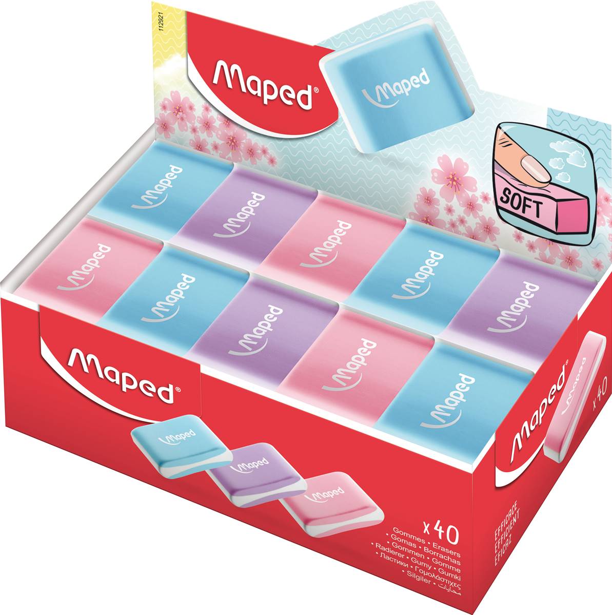 MAPED GOMMA PICCOLA ESSENTIAL SOFT COL ASS IN DISPLAY - View3