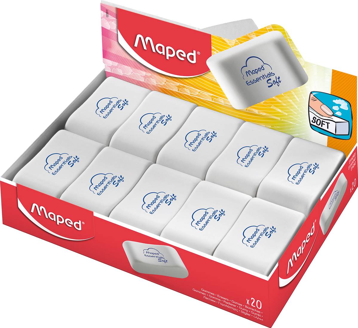 MAPED GOMMA GRANDE ESSENTIAL SOFT BIANCA IN DISPLAY BOX - View1