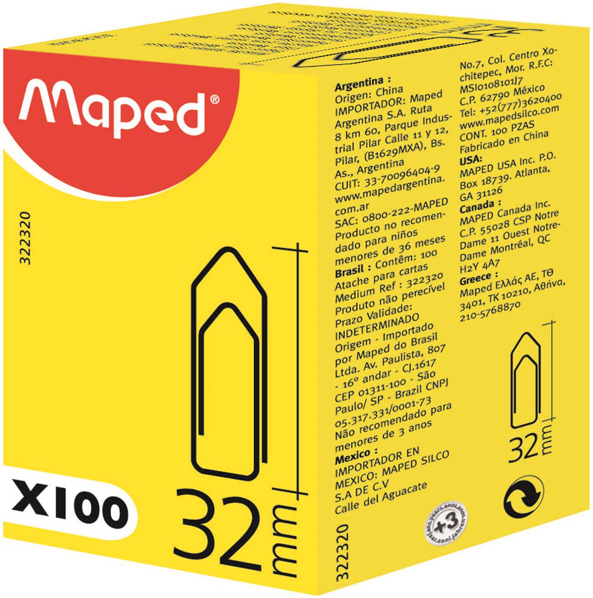 MAPED scatola 100 fermagli 32 MM - View1