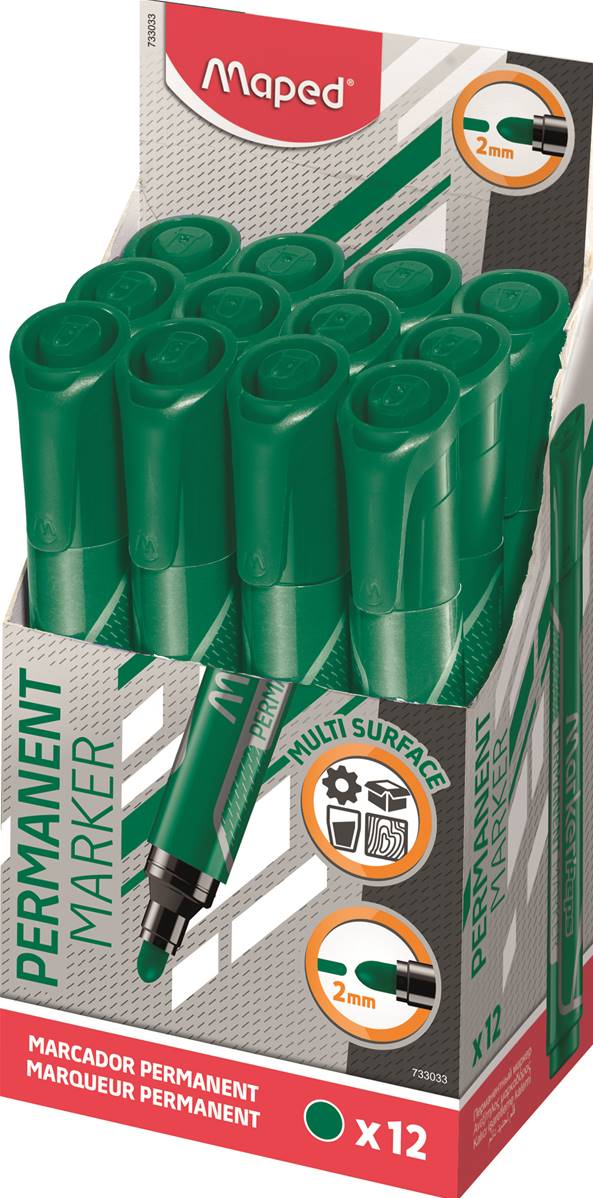 MAPED MARKER PERMANENT JUMBO PUNTA CONICA VERDE IN BOX - View1