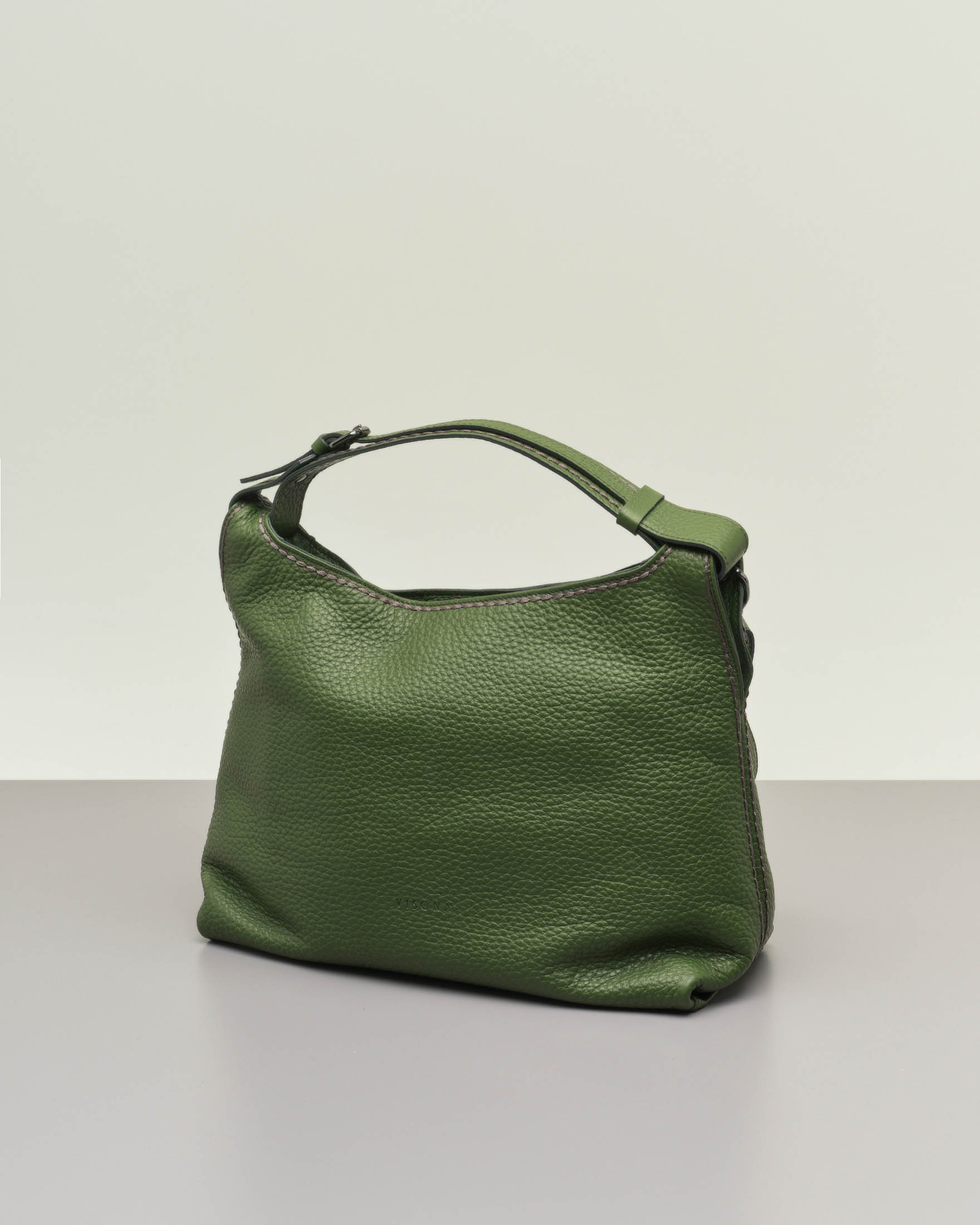 Borsa a Tracolla in Tela e Pelle da Donna in verde