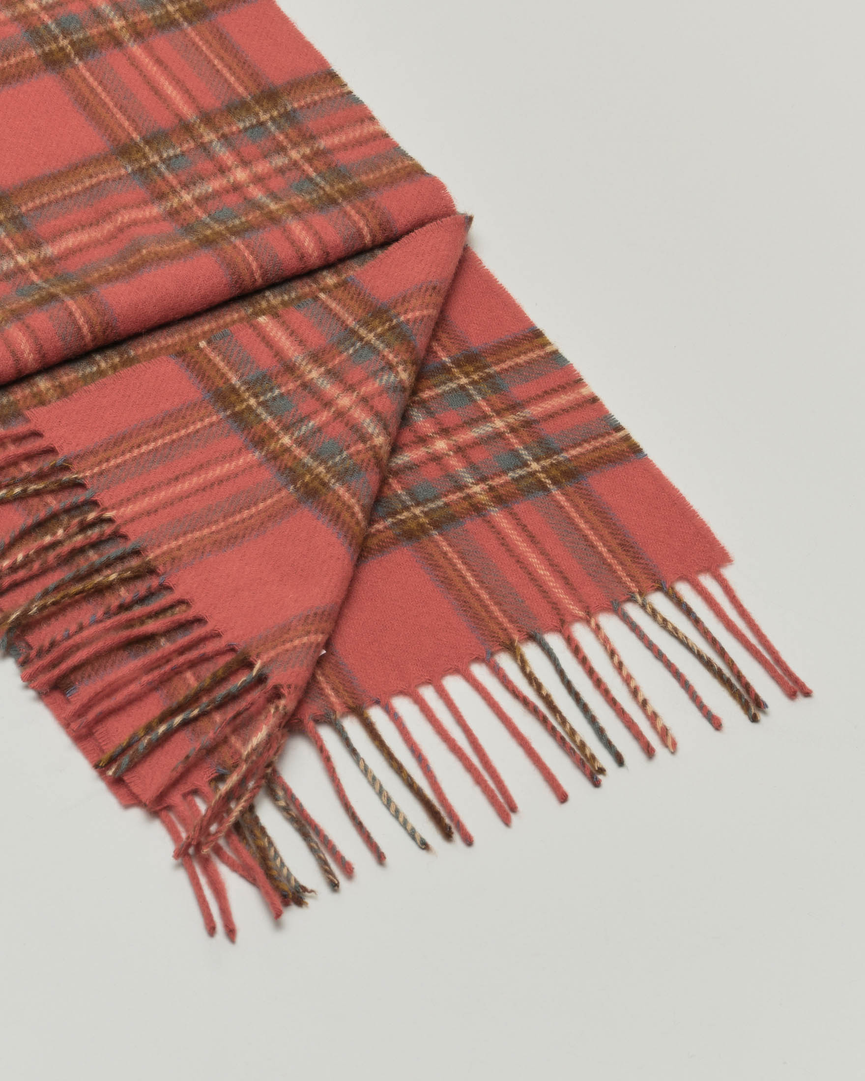 Sciarpa Bronte by Moon color coccio in pura lana merinos tartan check image