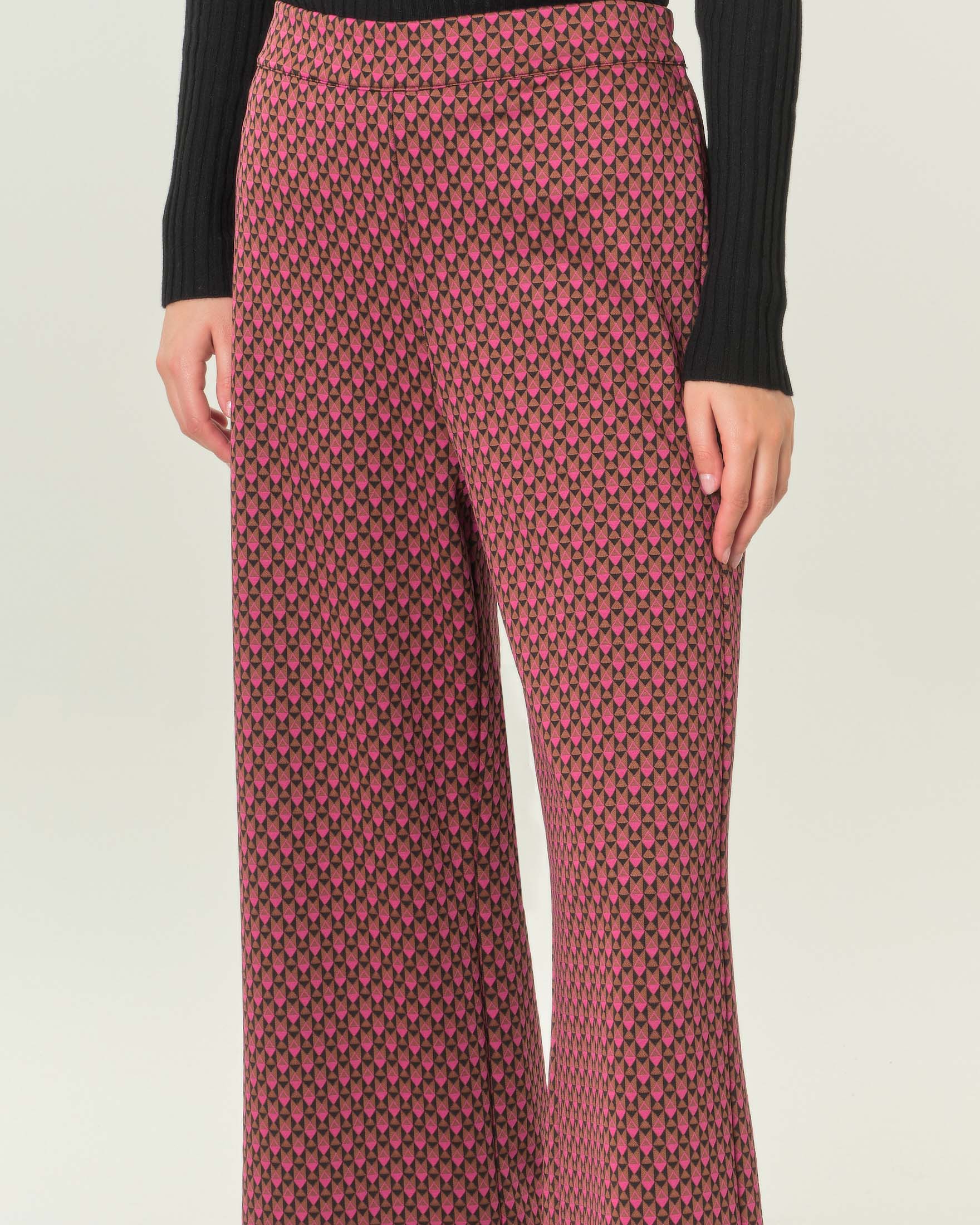 Sandro Ferrone pantaloni palazzo Paisley in fantasia multicolor