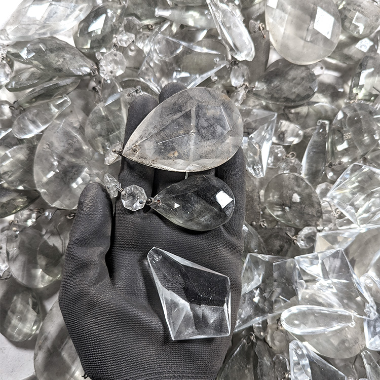 24 Gocce Cristallo Per Lampadari - 38 Mm, Trasparenti, Con Perline, Per Matrimoni E Decor - Foto 3