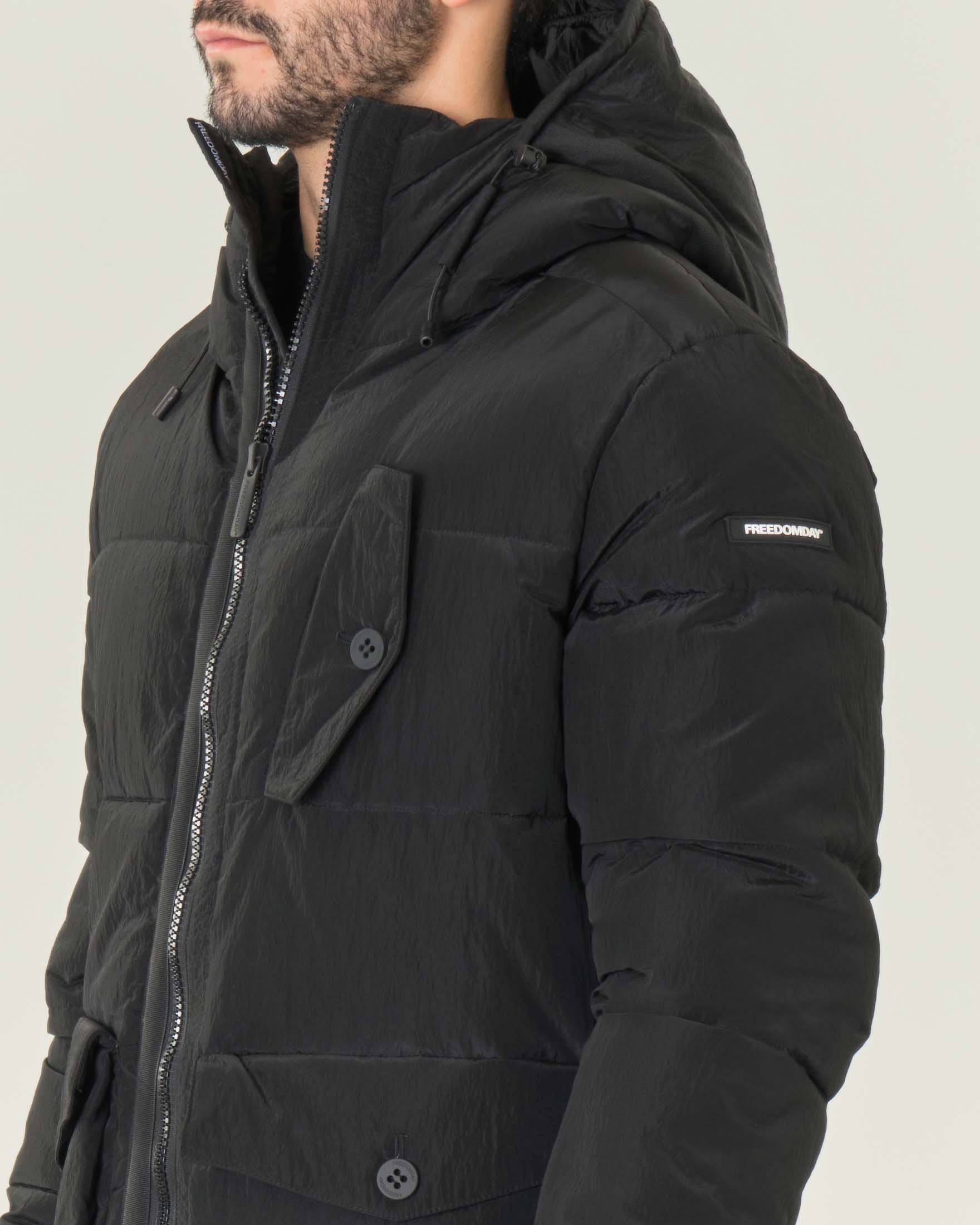 Dsquared2 Giubbino Antivento Nero In Nylon Con Logo dq0765d00bn