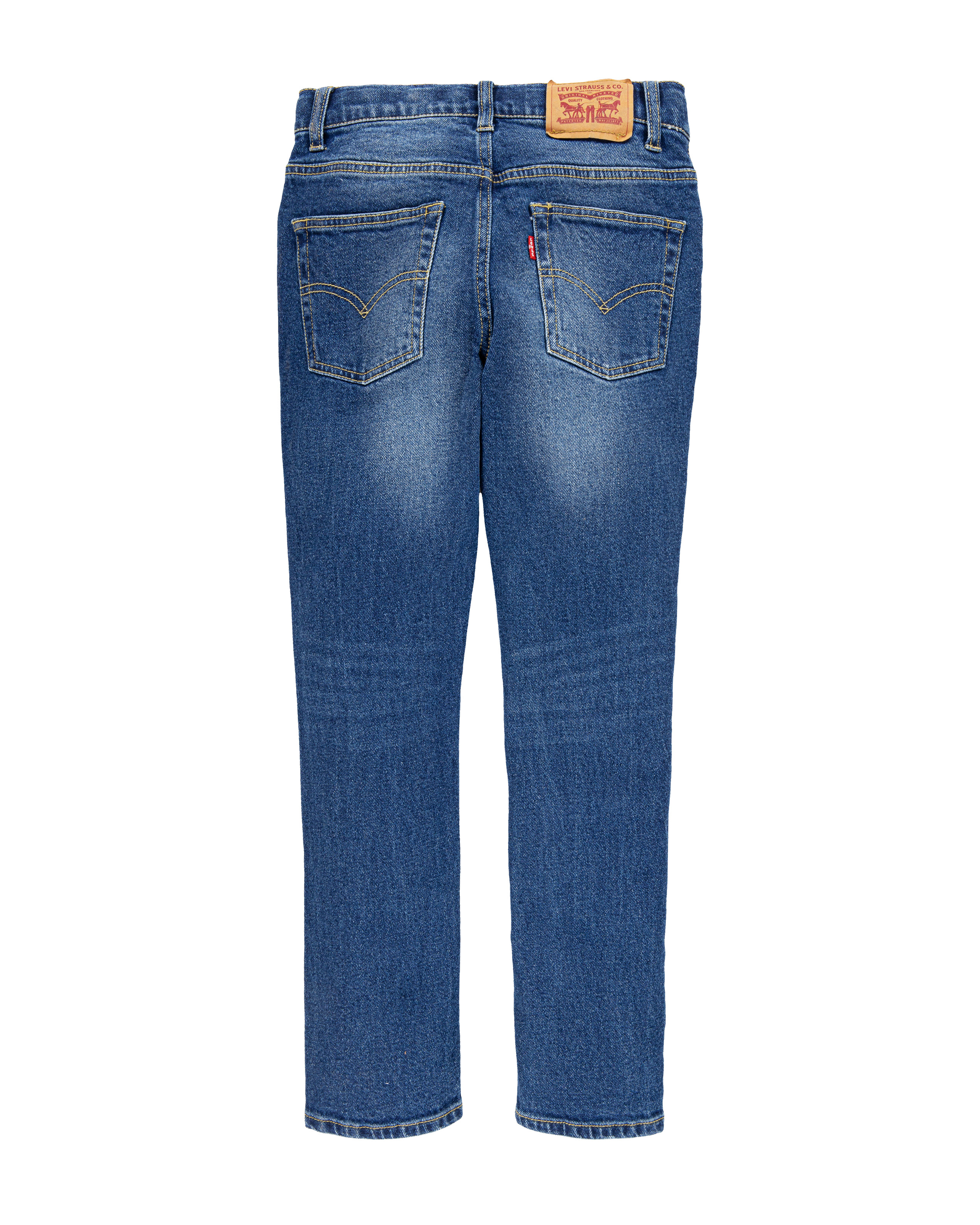 Jeans 512 slim tapered lavaggio medio stone washed con rotture e abrasioni 10-16 anni image