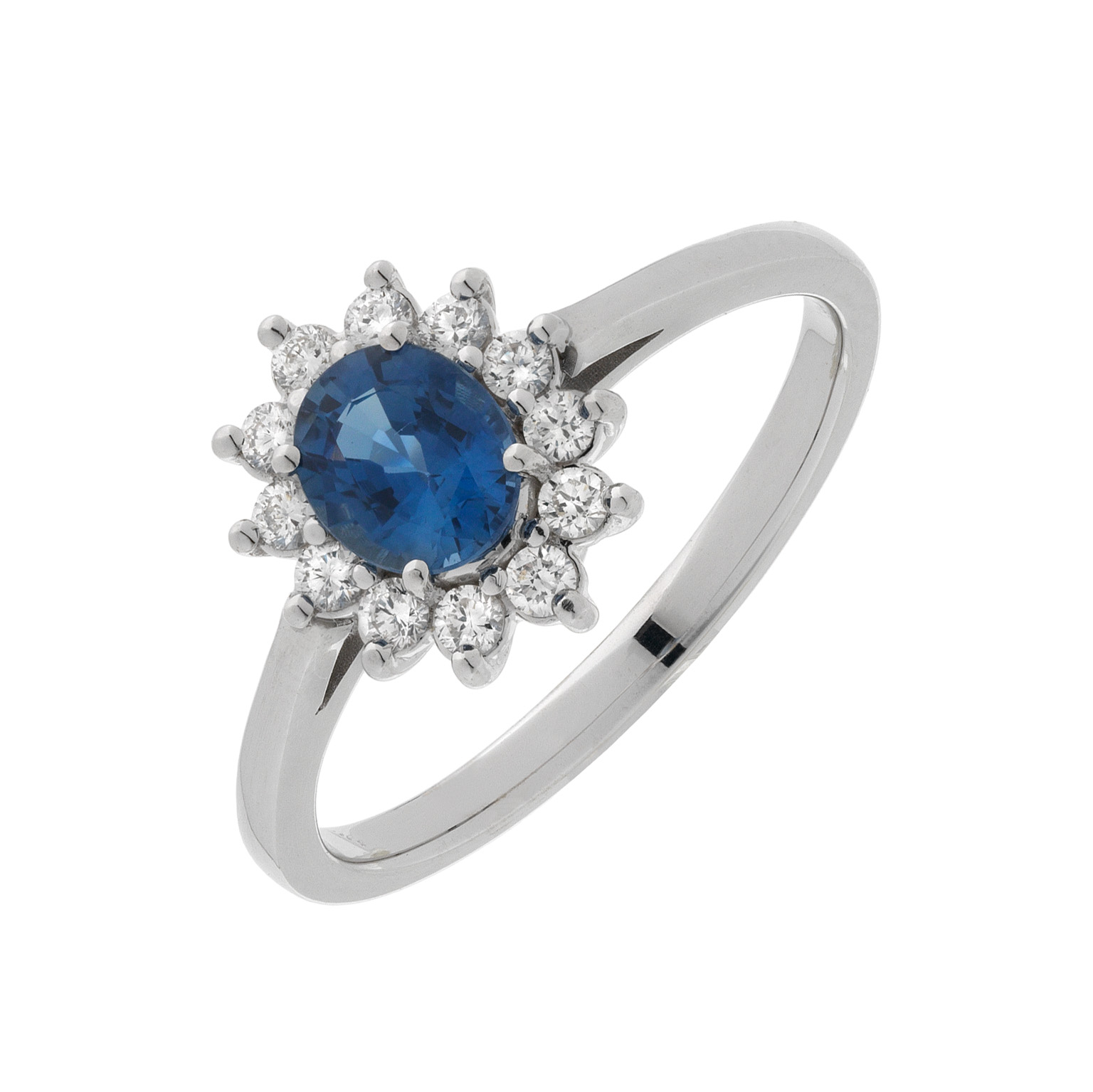 Anello Zaffiro e Diamanti - Main view