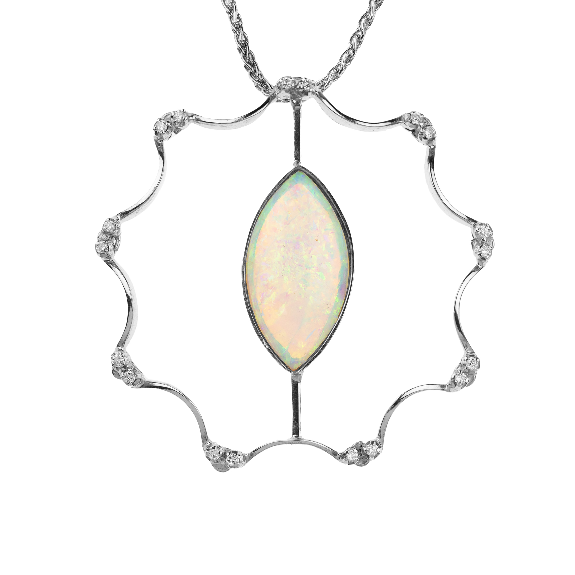 Collana con Opale e Diamanti - Main view
