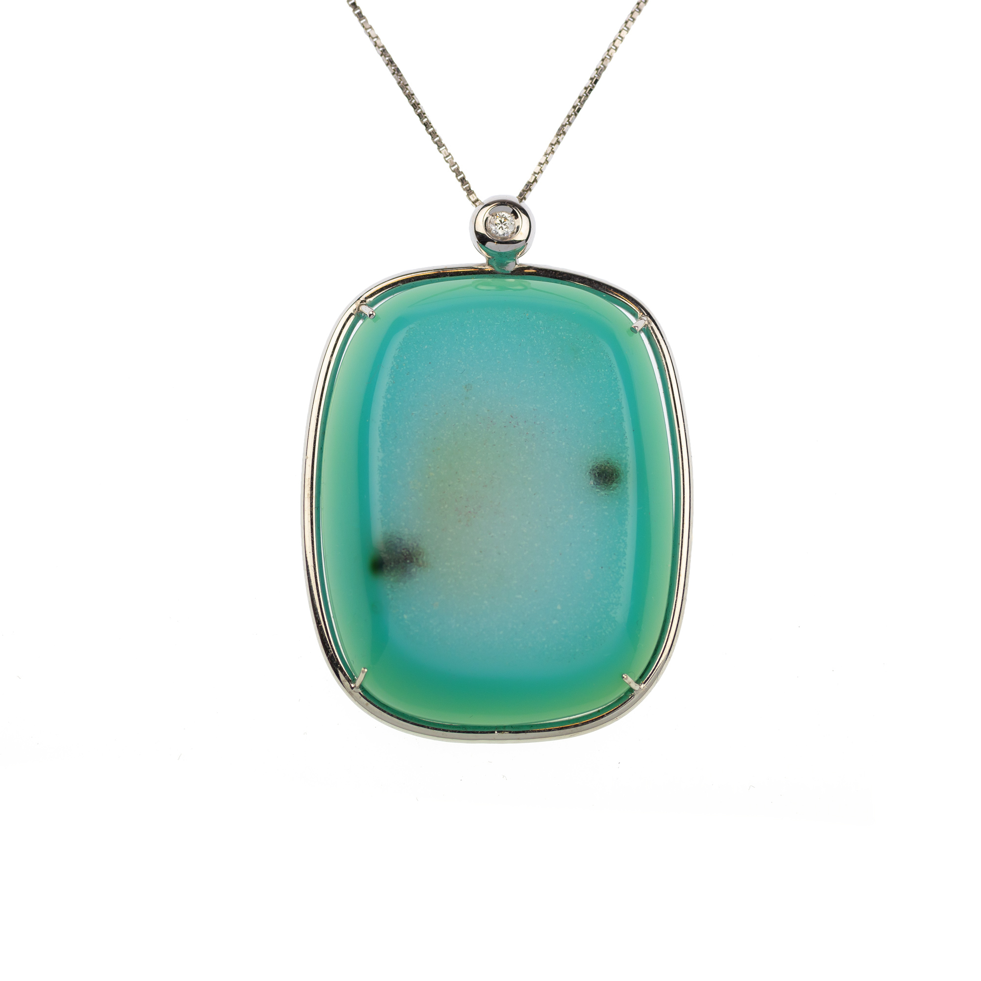 Collana in Crisocolla e Diamanti - Main view