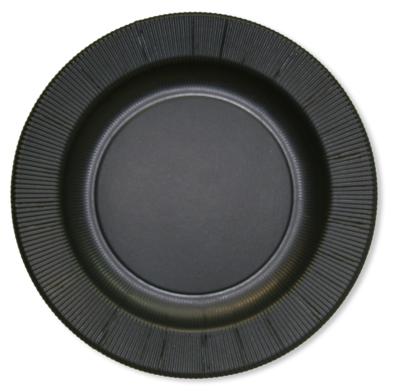 8 PIATTI GRANDI RIGHE Ø 27 NERO OPACO